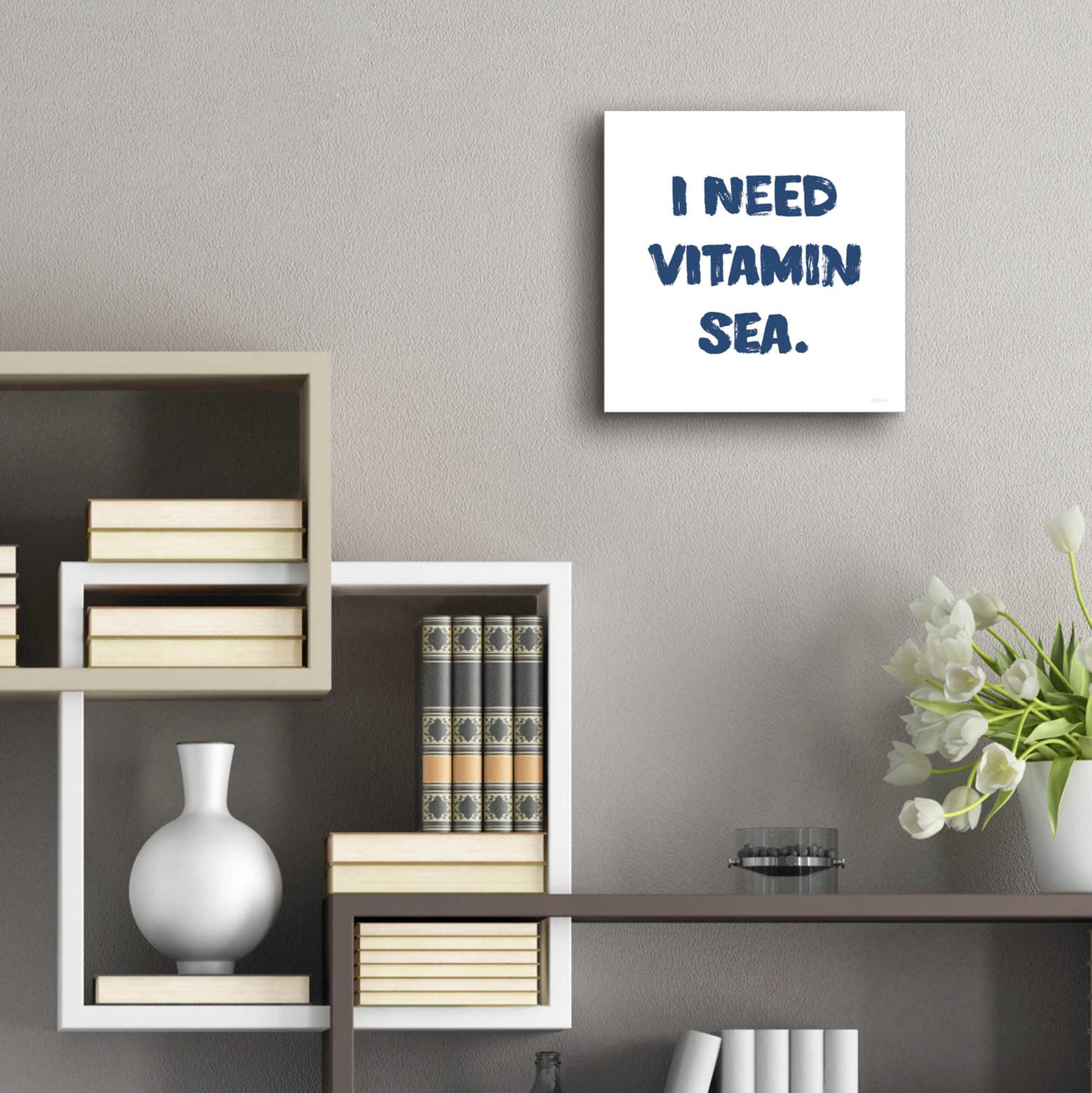 Epic Art 'I Need Vitamin Sea' by Imperfect Dust, Acrylic Glass Wall Art,12x12