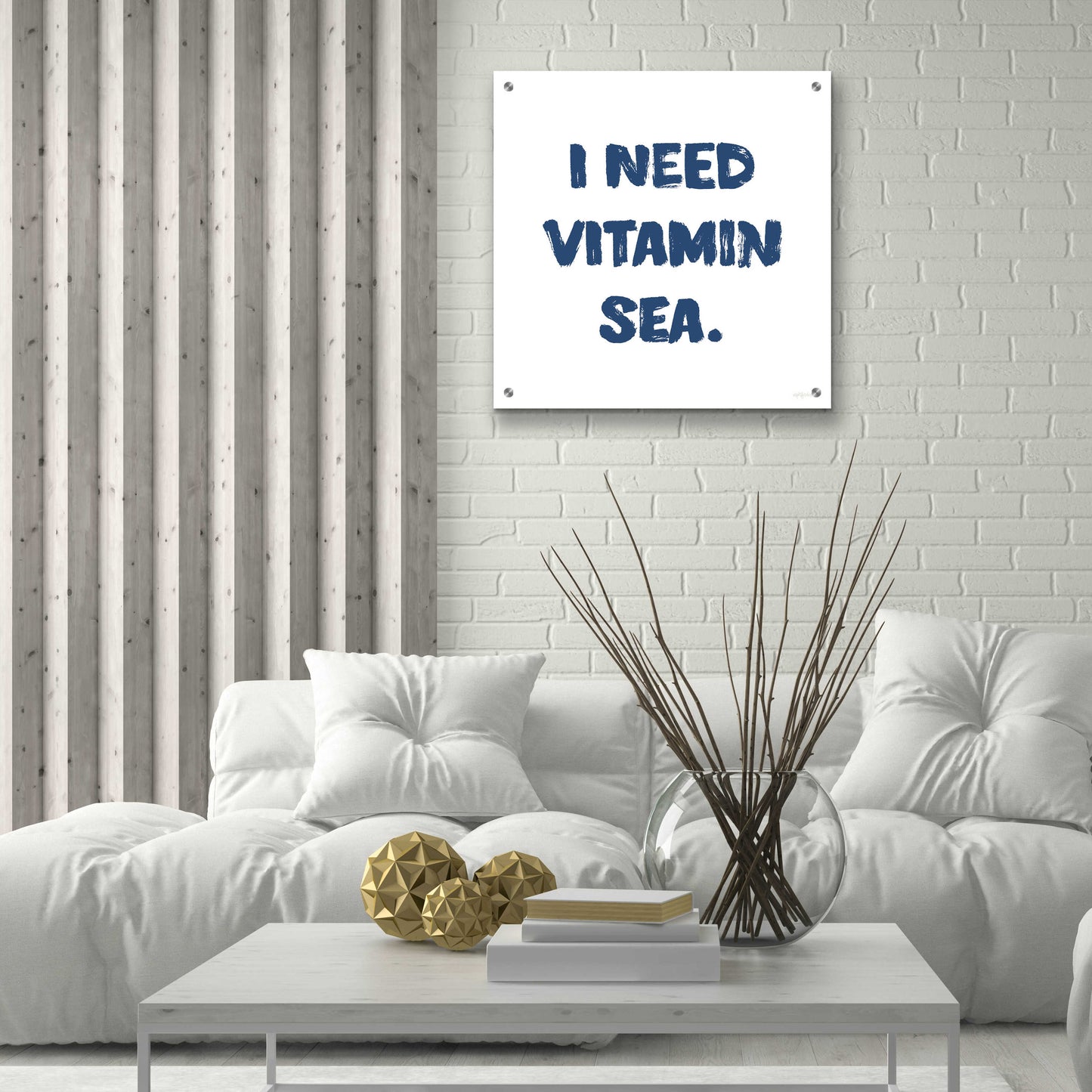 Epic Art 'I Need Vitamin Sea' by Imperfect Dust, Acrylic Glass Wall Art,24x24