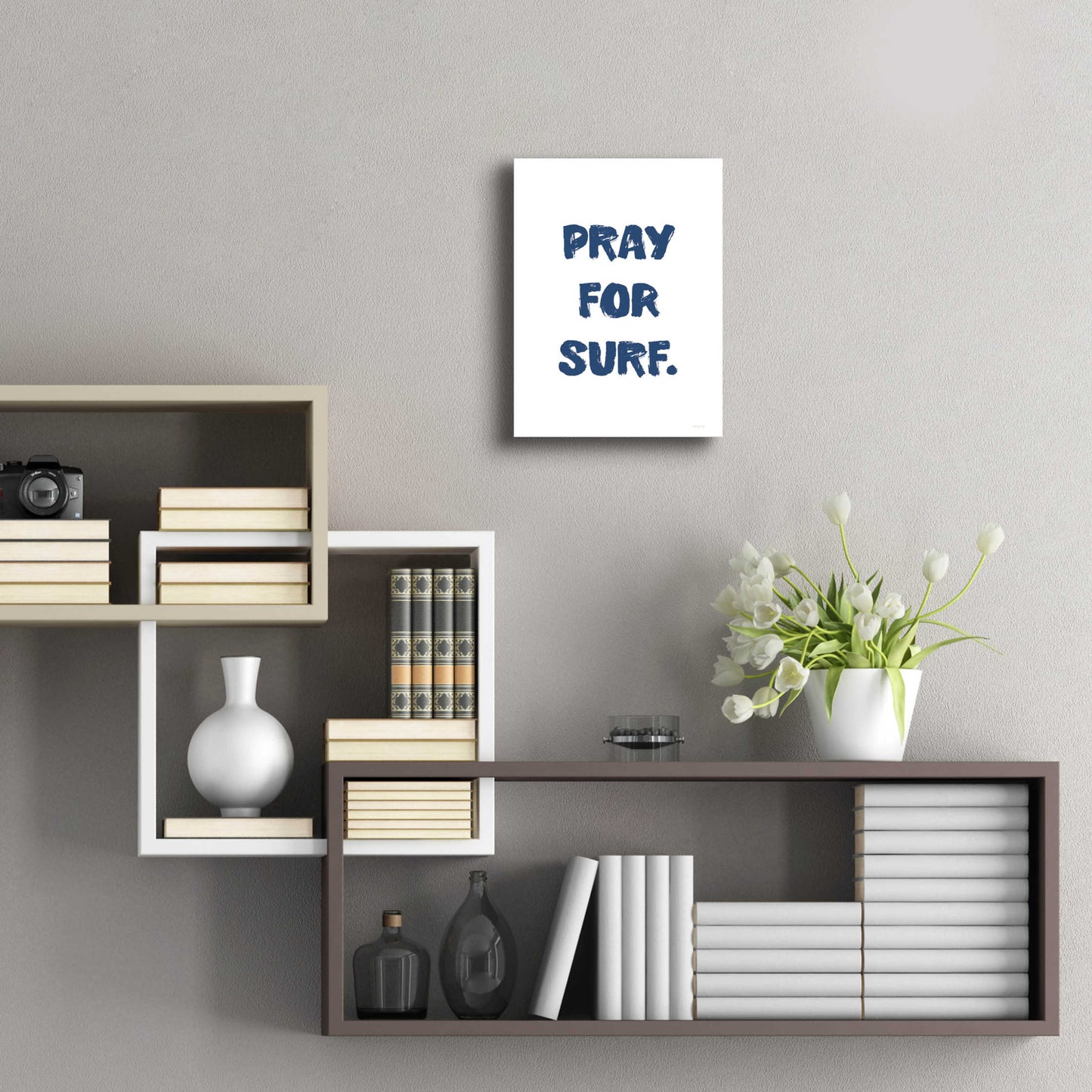 Epic Art 'Pray For Surf' by Imperfect Dust, Acrylic Glass Wall Art,12x16