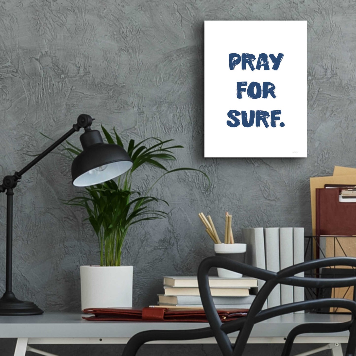 Epic Art 'Pray For Surf' by Imperfect Dust, Acrylic Glass Wall Art,12x16