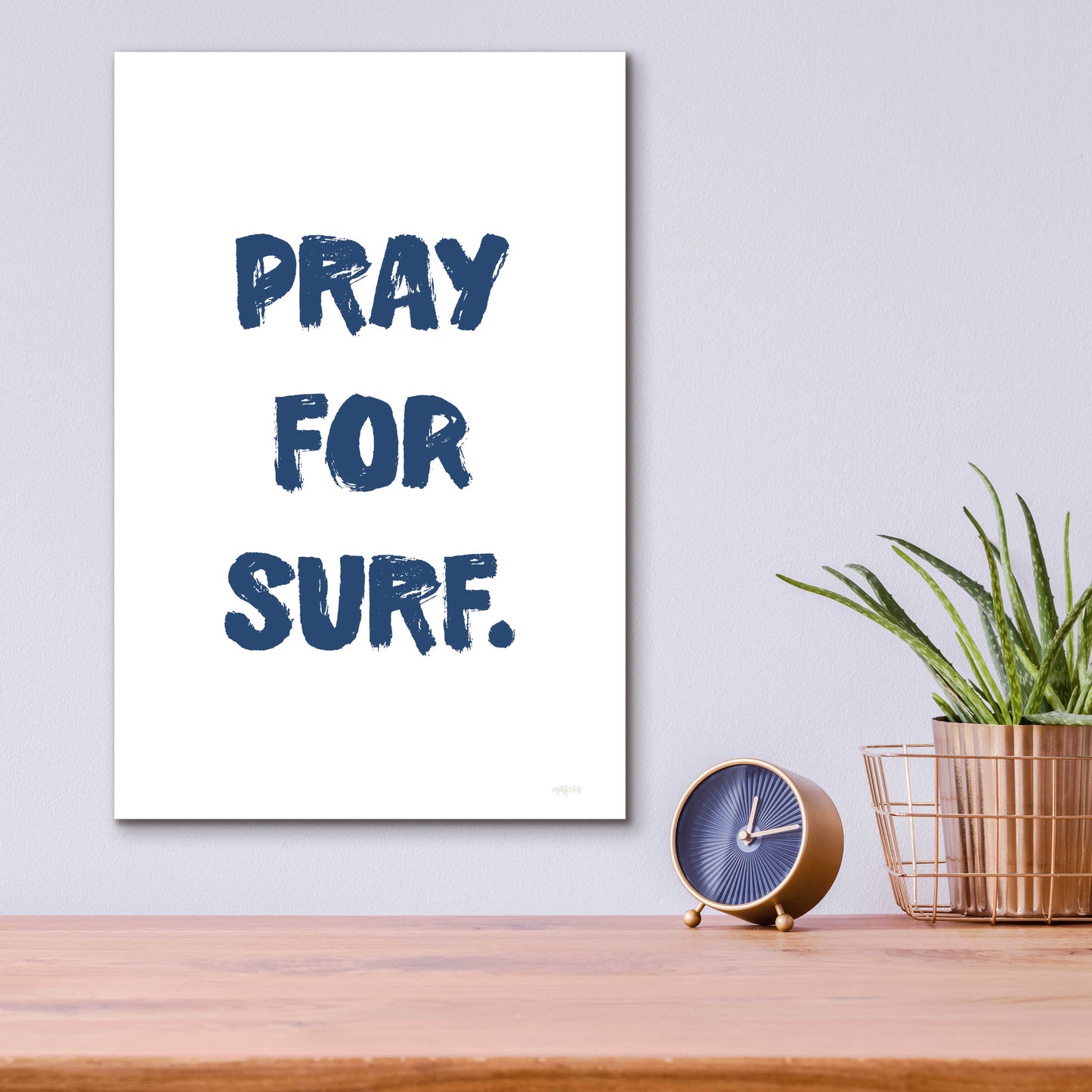 Epic Art 'Pray For Surf' by Imperfect Dust, Acrylic Glass Wall Art,12x16