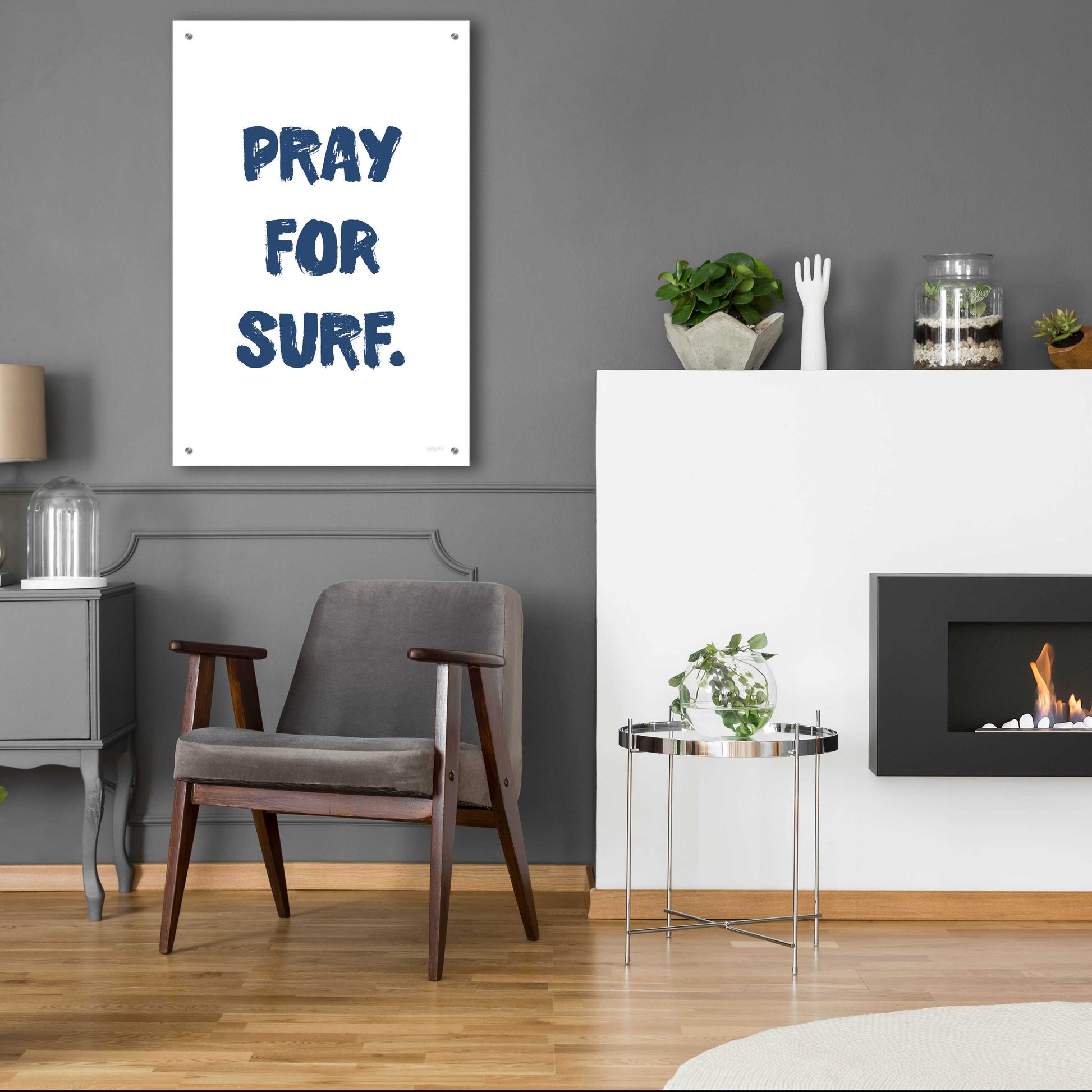 Epic Art 'Pray For Surf' by Imperfect Dust, Acrylic Glass Wall Art,24x36