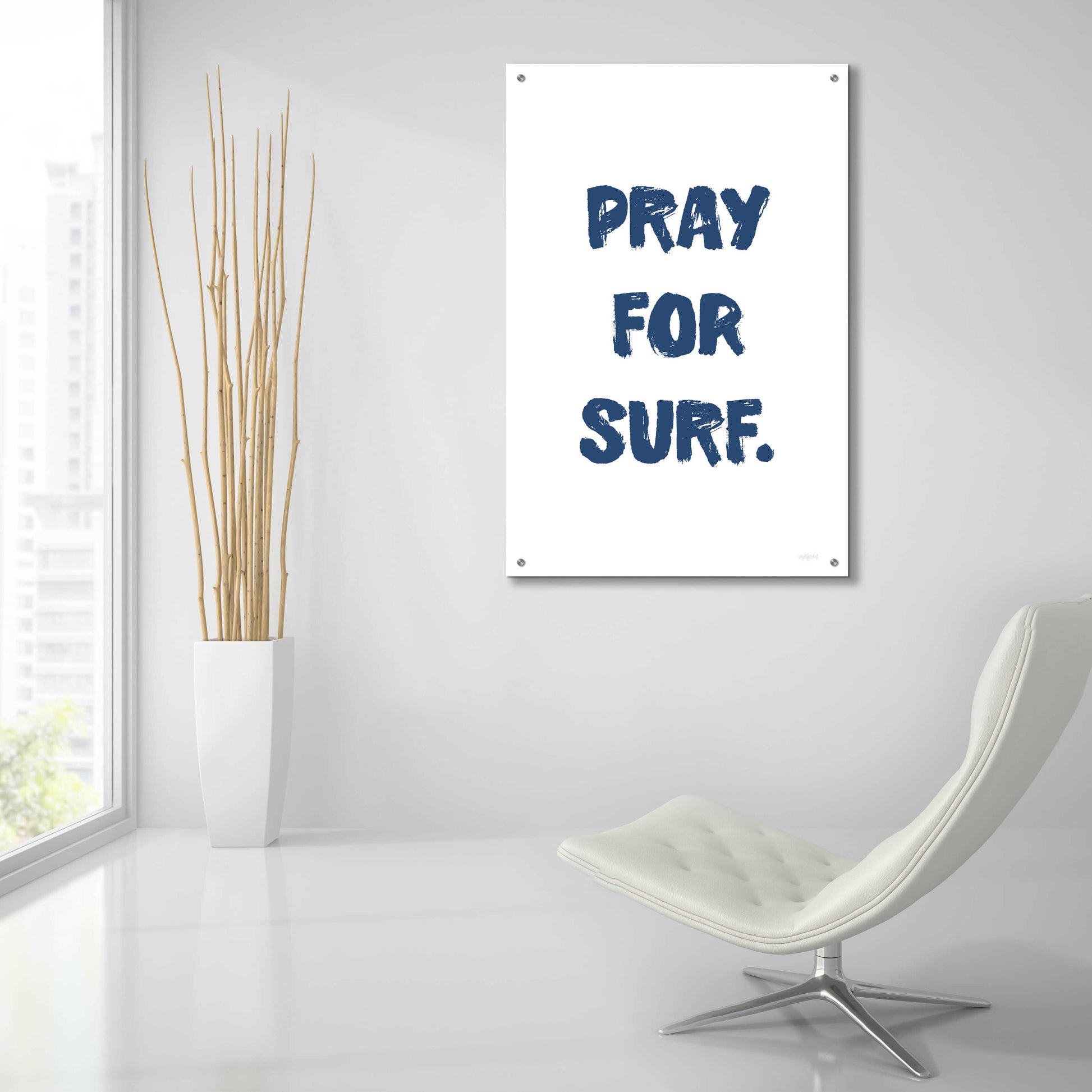 Epic Art 'Pray For Surf' by Imperfect Dust, Acrylic Glass Wall Art,24x36