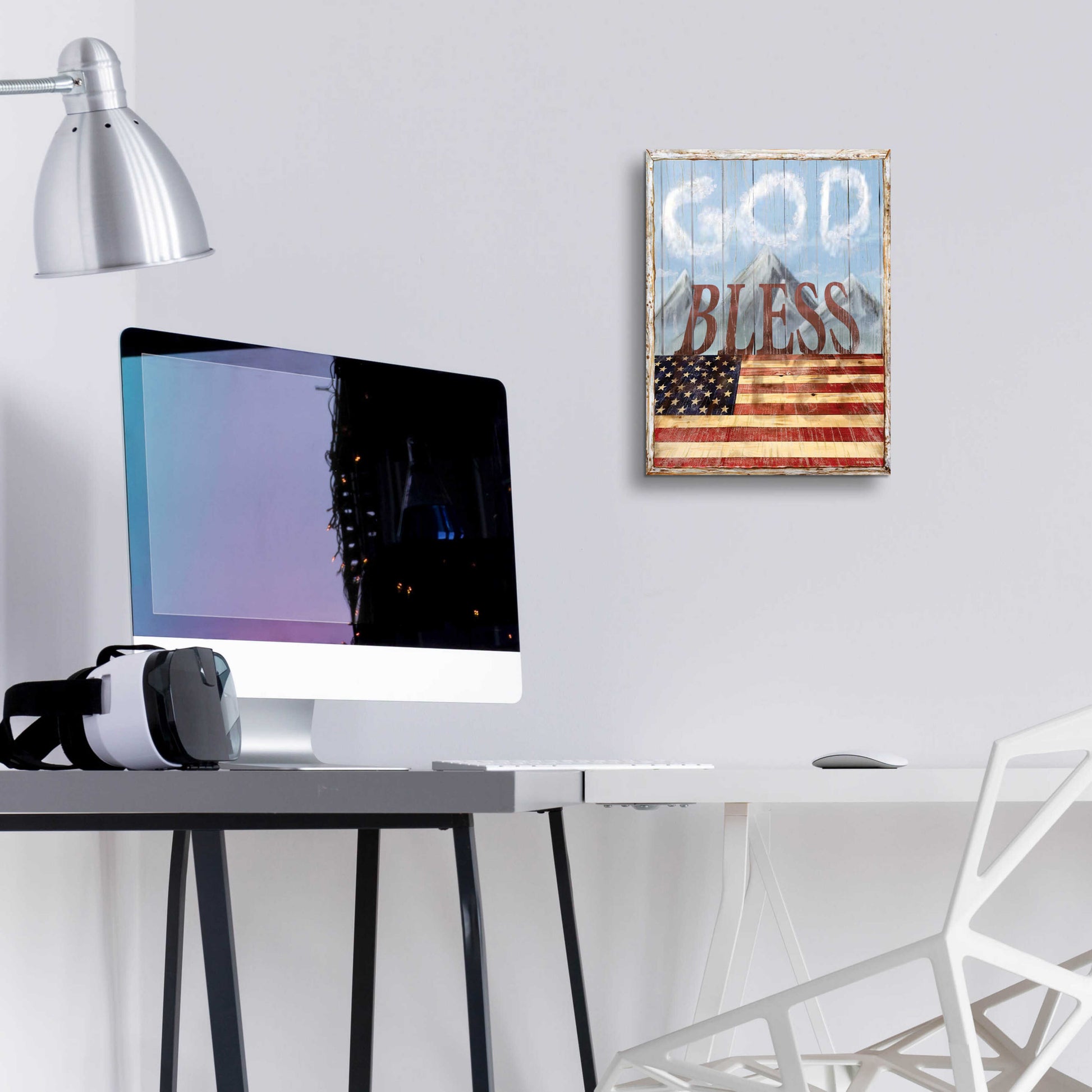 Epic Art 'God Bless America' by Ed Wargo, Acrylic Glass Wall Art,12x16