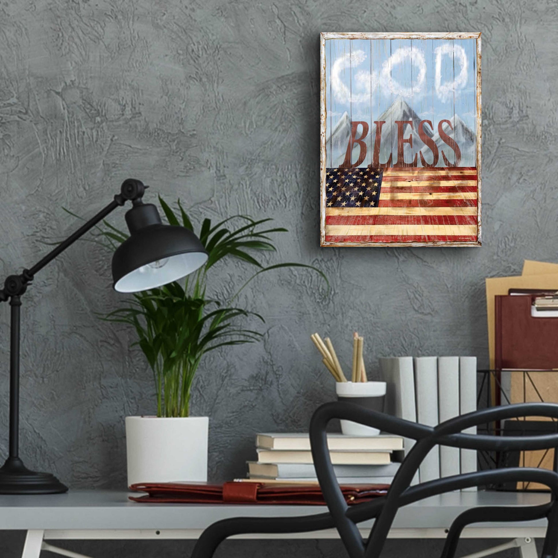 Epic Art 'God Bless America' by Ed Wargo, Acrylic Glass Wall Art,12x16