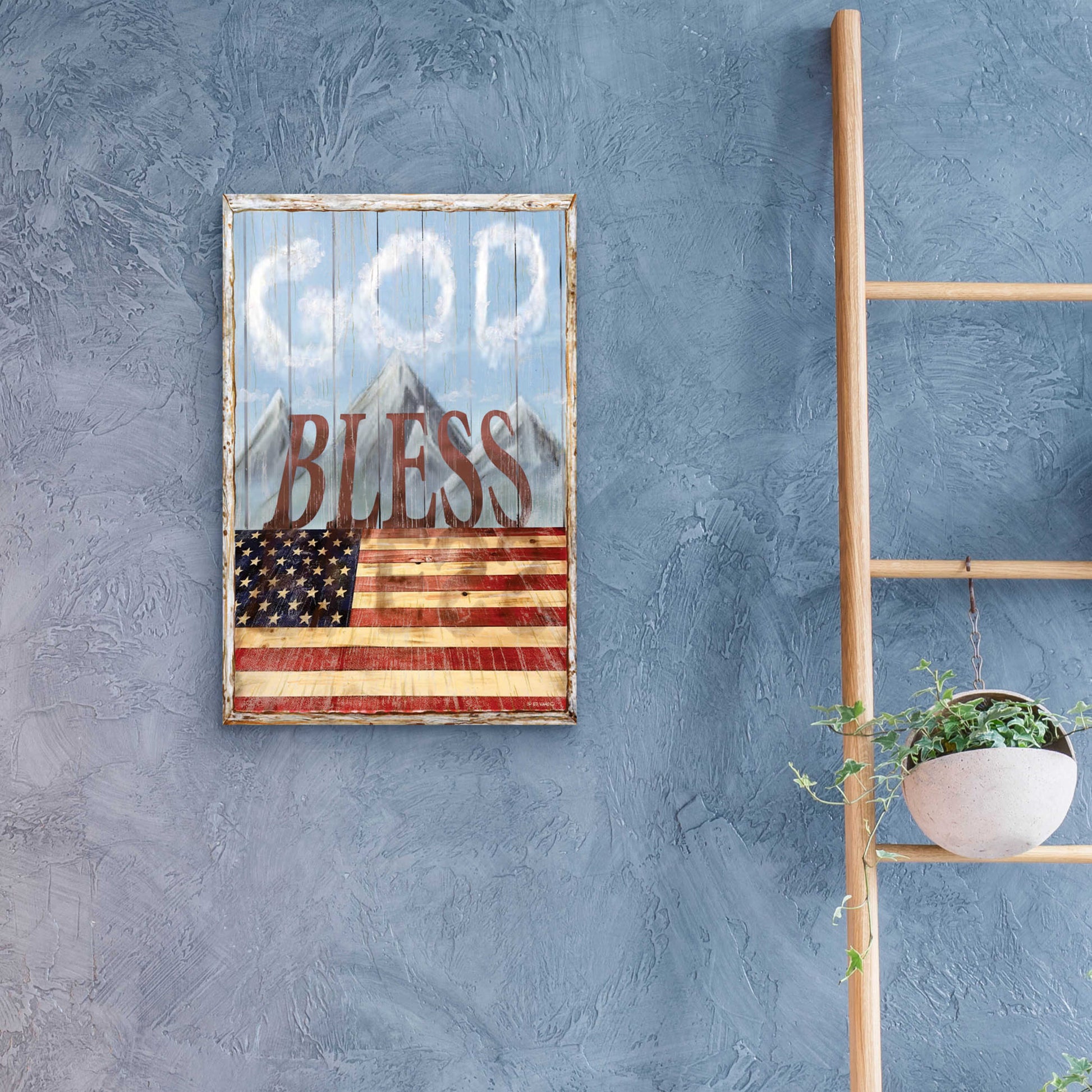 Epic Art 'God Bless America' by Ed Wargo, Acrylic Glass Wall Art,16x24