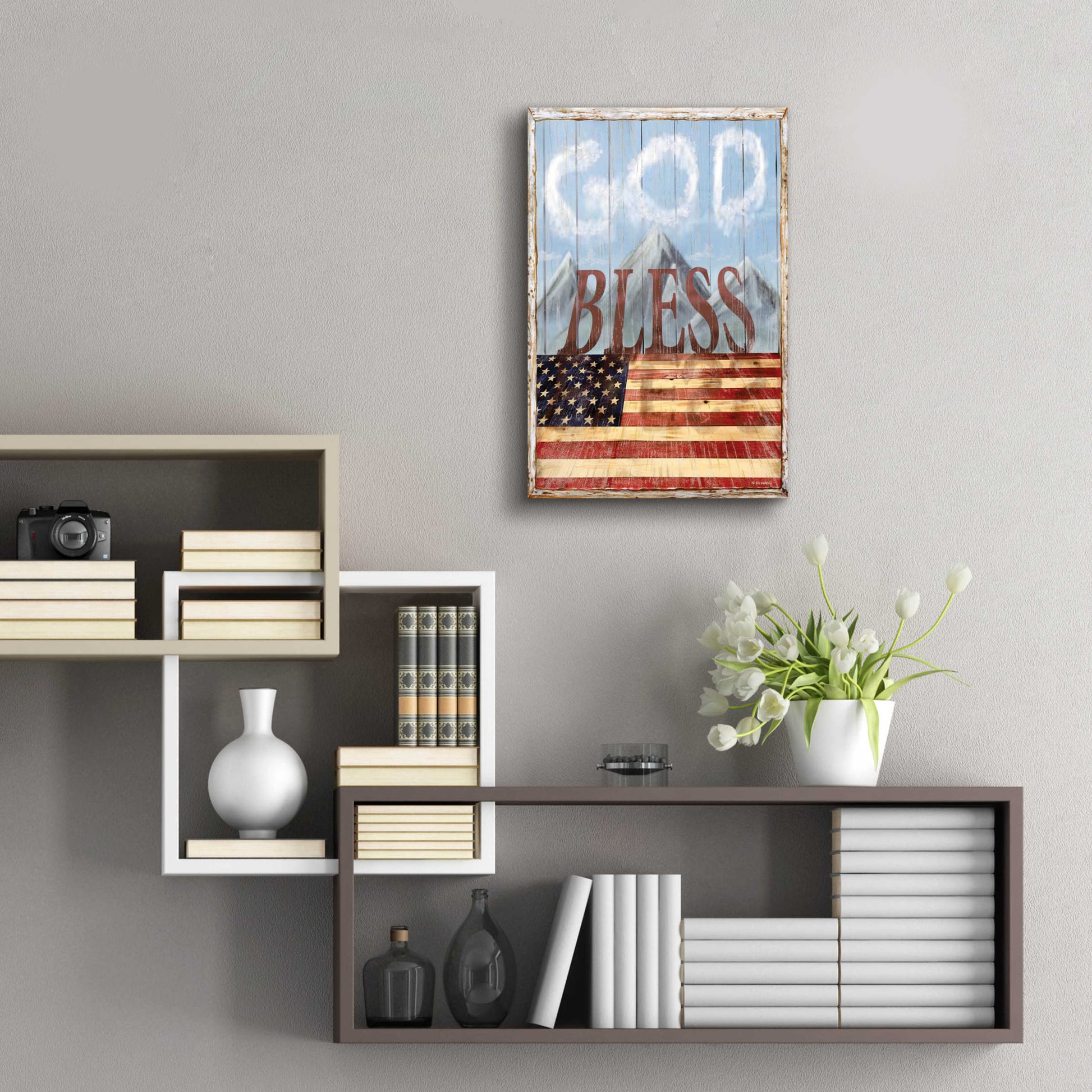 Epic Art 'God Bless America' by Ed Wargo, Acrylic Glass Wall Art,16x24