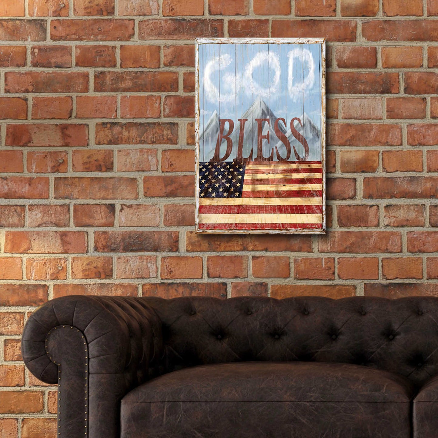 Epic Art 'God Bless America' by Ed Wargo, Acrylic Glass Wall Art,16x24