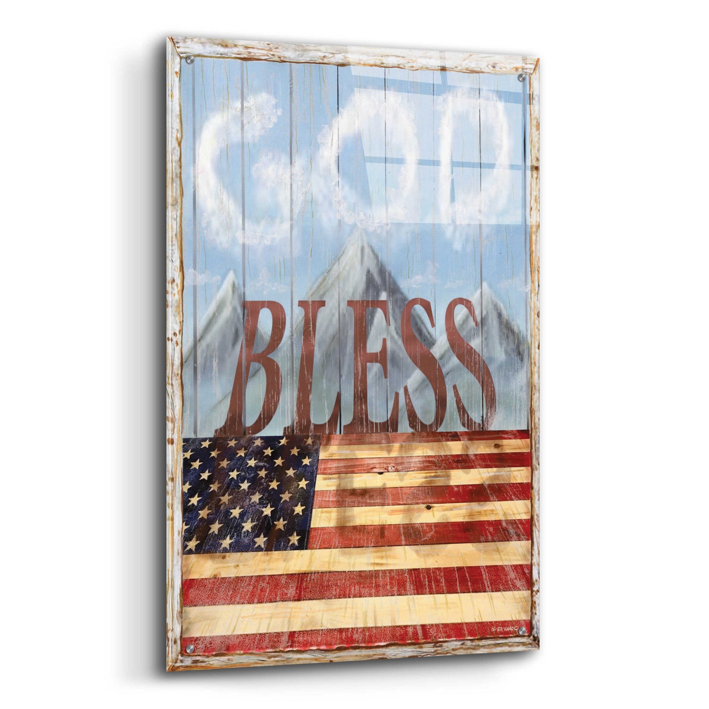 Epic Art 'God Bless America' by Ed Wargo, Acrylic Glass Wall Art,24x36