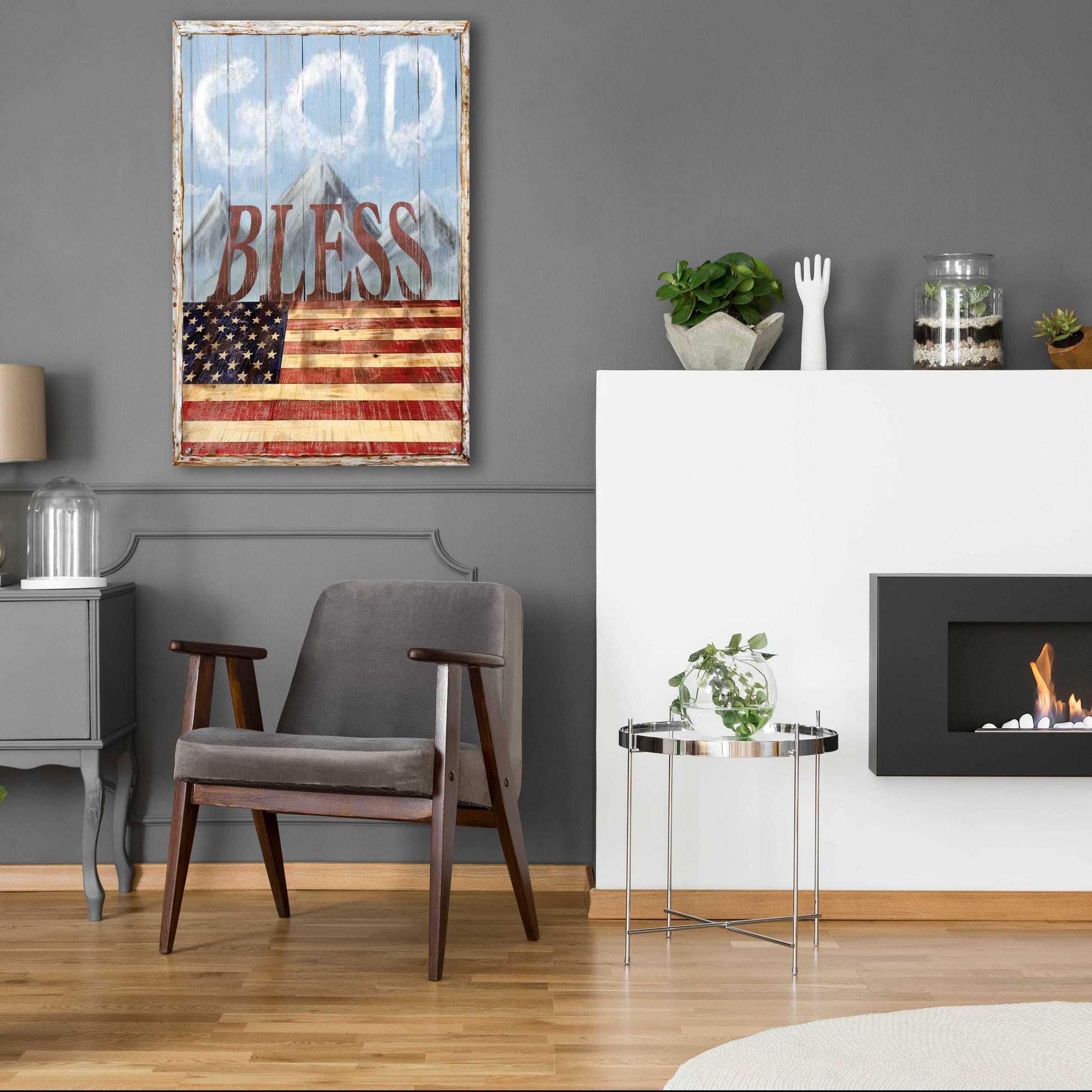 Epic Art 'God Bless America' by Ed Wargo, Acrylic Glass Wall Art,24x36