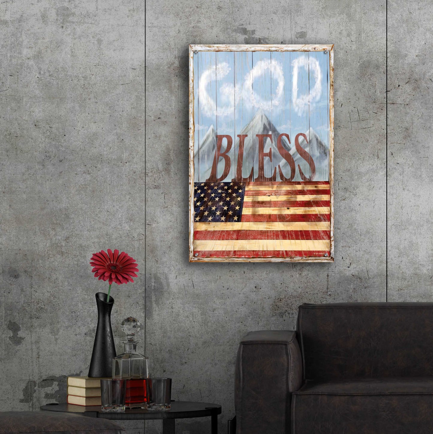 Epic Art 'God Bless America' by Ed Wargo, Acrylic Glass Wall Art,24x36