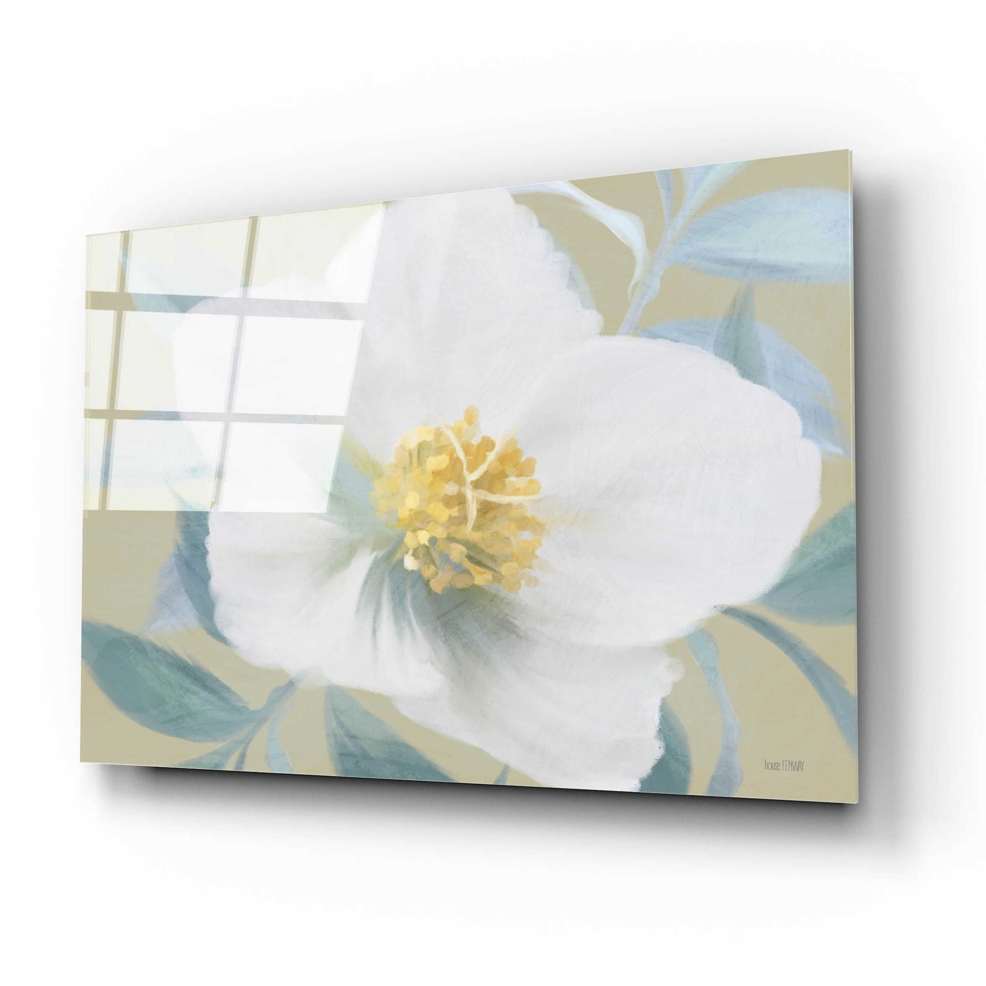 Epic Art 'Golden Bloom' by House Fenway, Acrylic Glass Wall Art,16x12