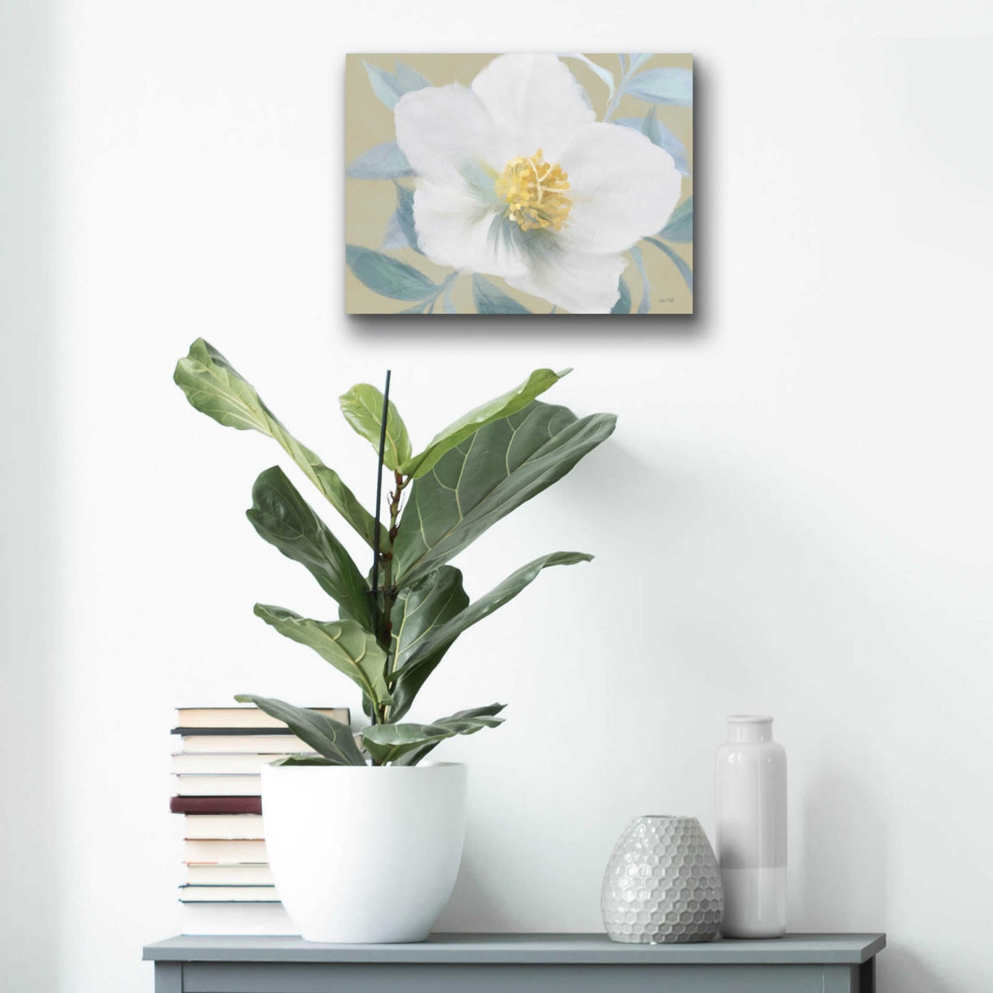 Epic Art 'Golden Bloom' by House Fenway, Acrylic Glass Wall Art,16x12