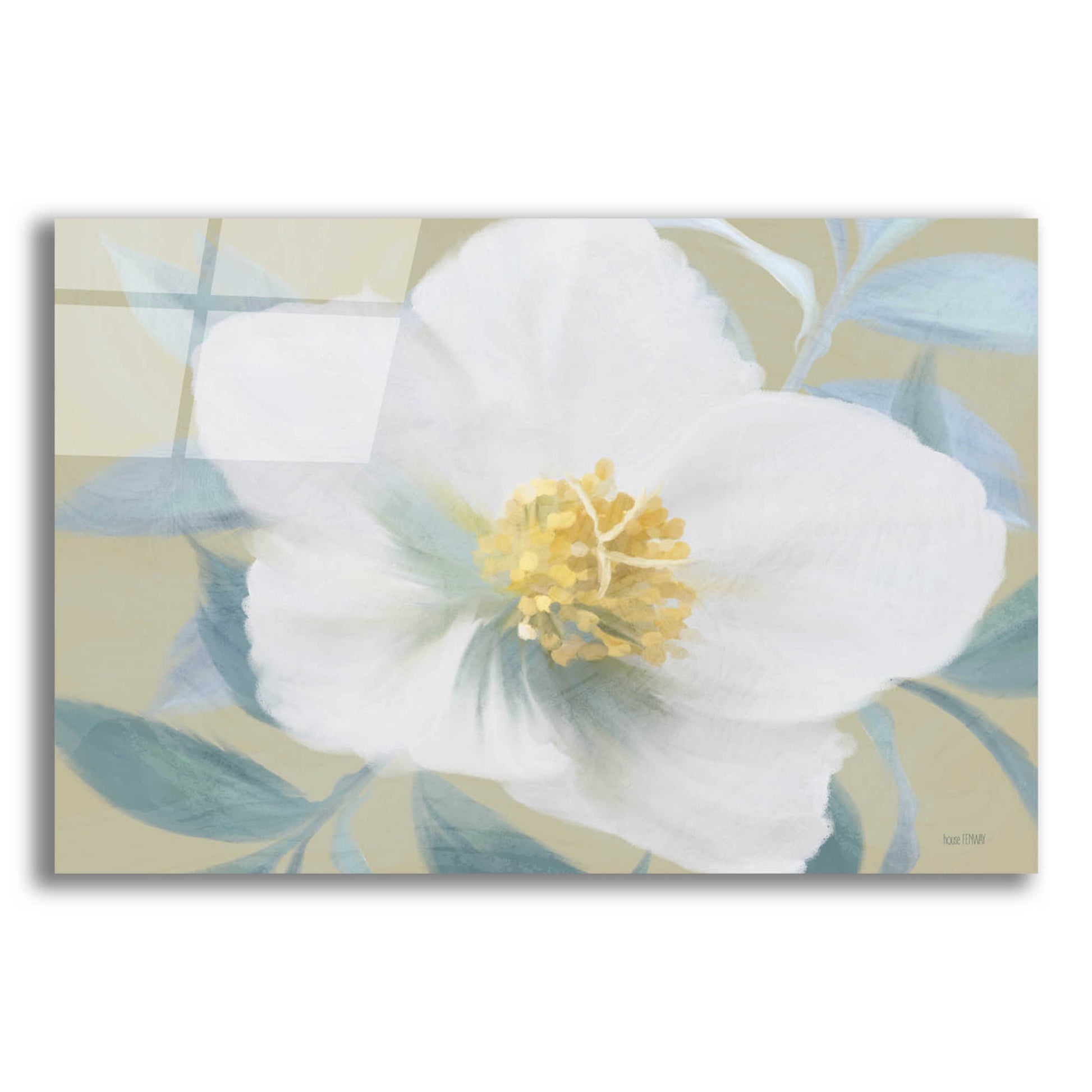 Epic Art 'Golden Bloom' by House Fenway, Acrylic Glass Wall Art,16x12