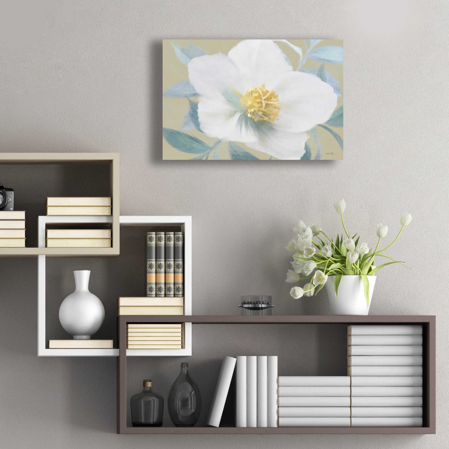 Epic Art 'Golden Bloom' by House Fenway, Acrylic Glass Wall Art,24x16