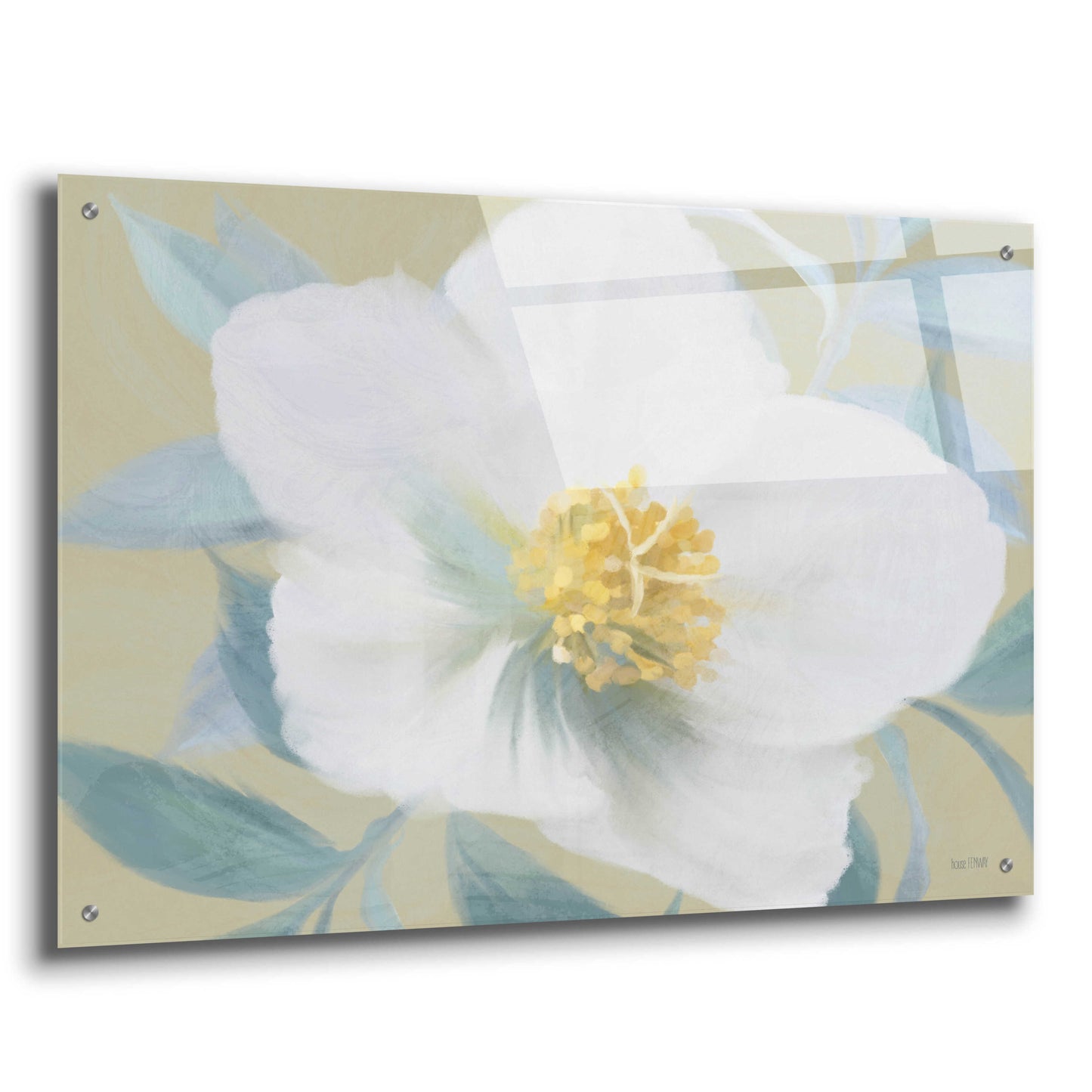 Epic Art 'Golden Bloom' by House Fenway, Acrylic Glass Wall Art,36x24