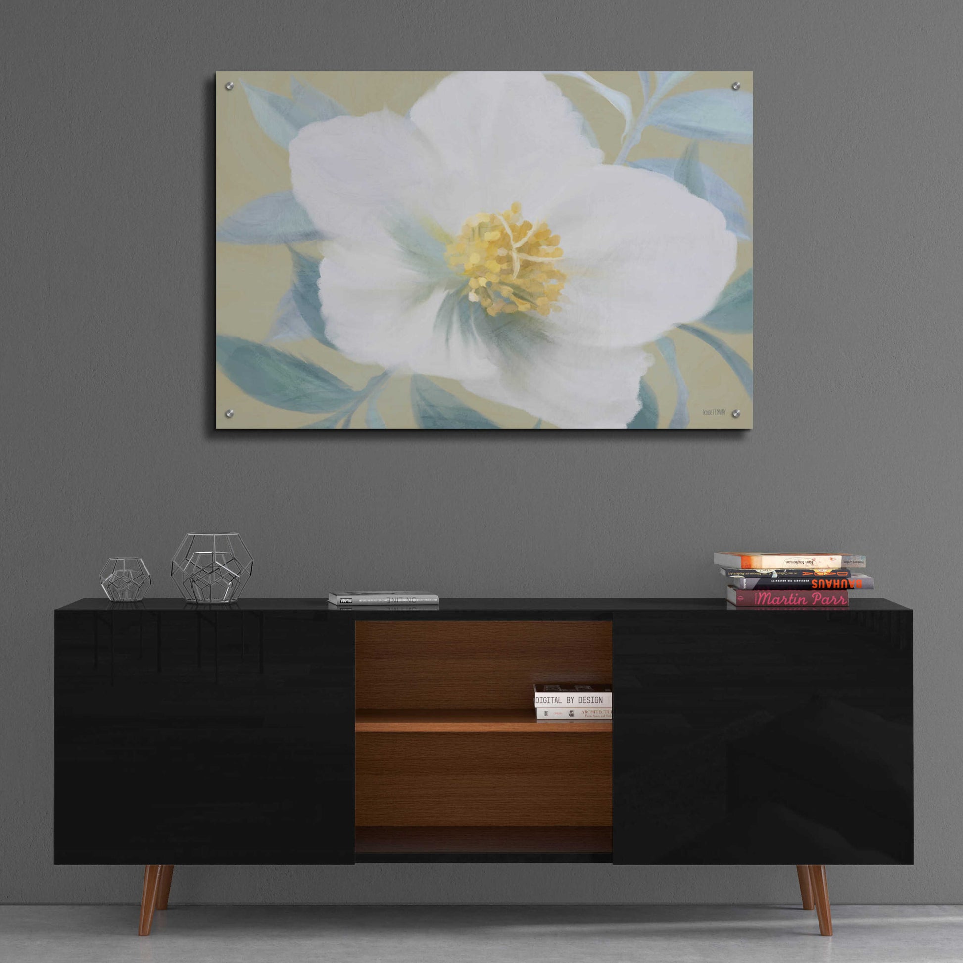 Epic Art 'Golden Bloom' by House Fenway, Acrylic Glass Wall Art,36x24