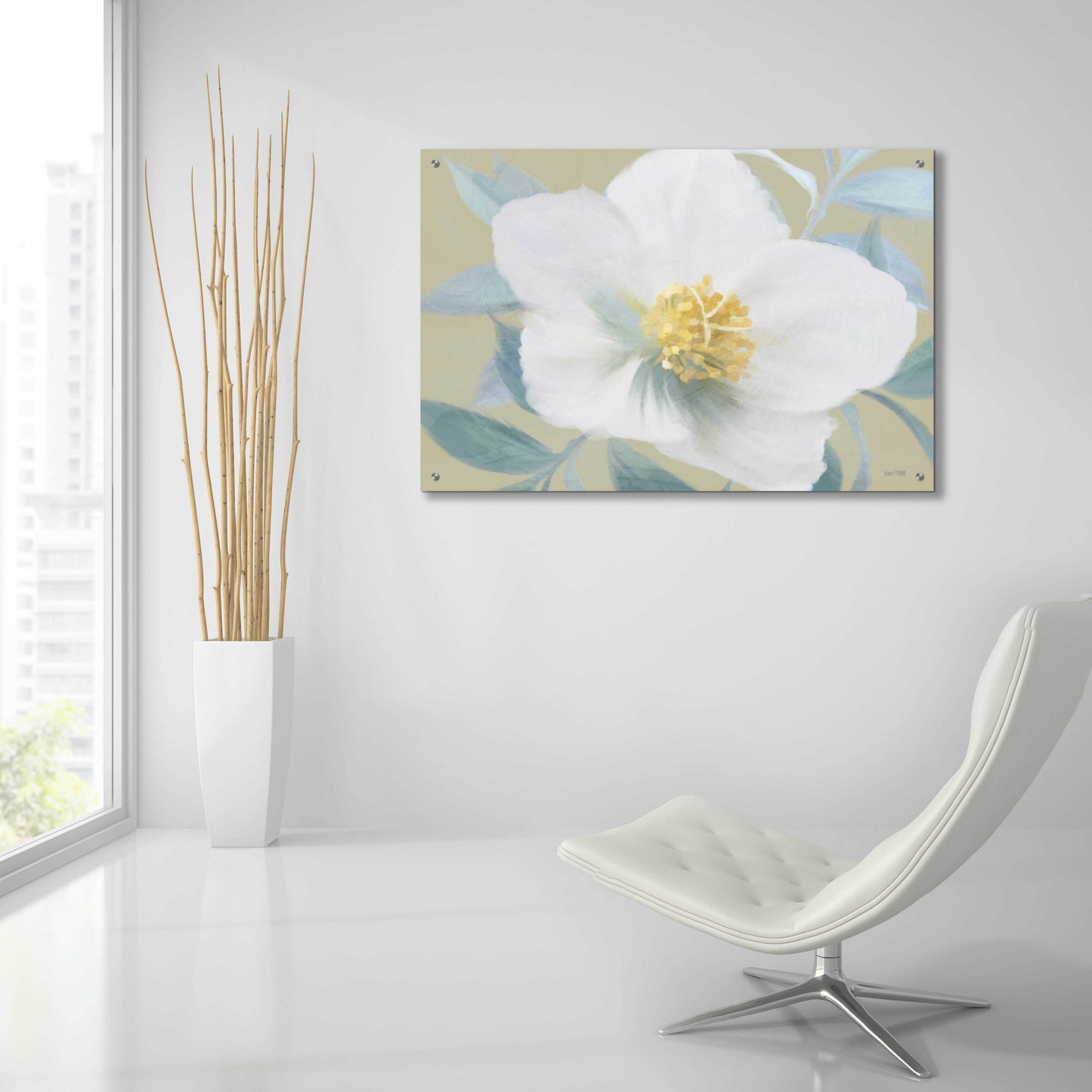 Epic Art 'Golden Bloom' by House Fenway, Acrylic Glass Wall Art,36x24