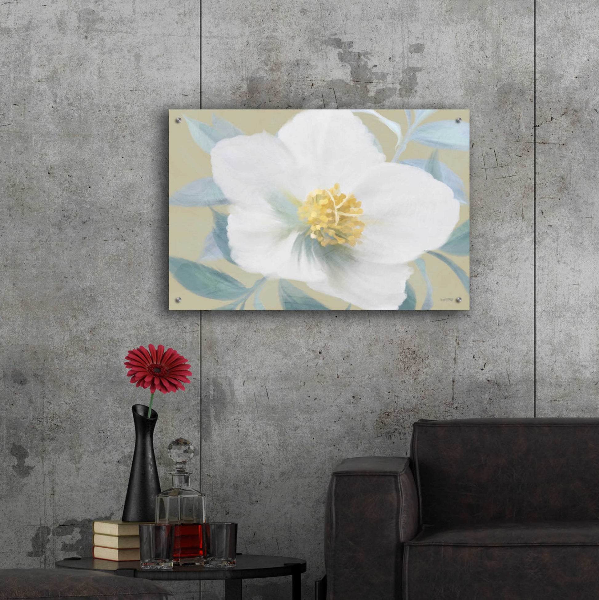 Epic Art 'Golden Bloom' by House Fenway, Acrylic Glass Wall Art,36x24