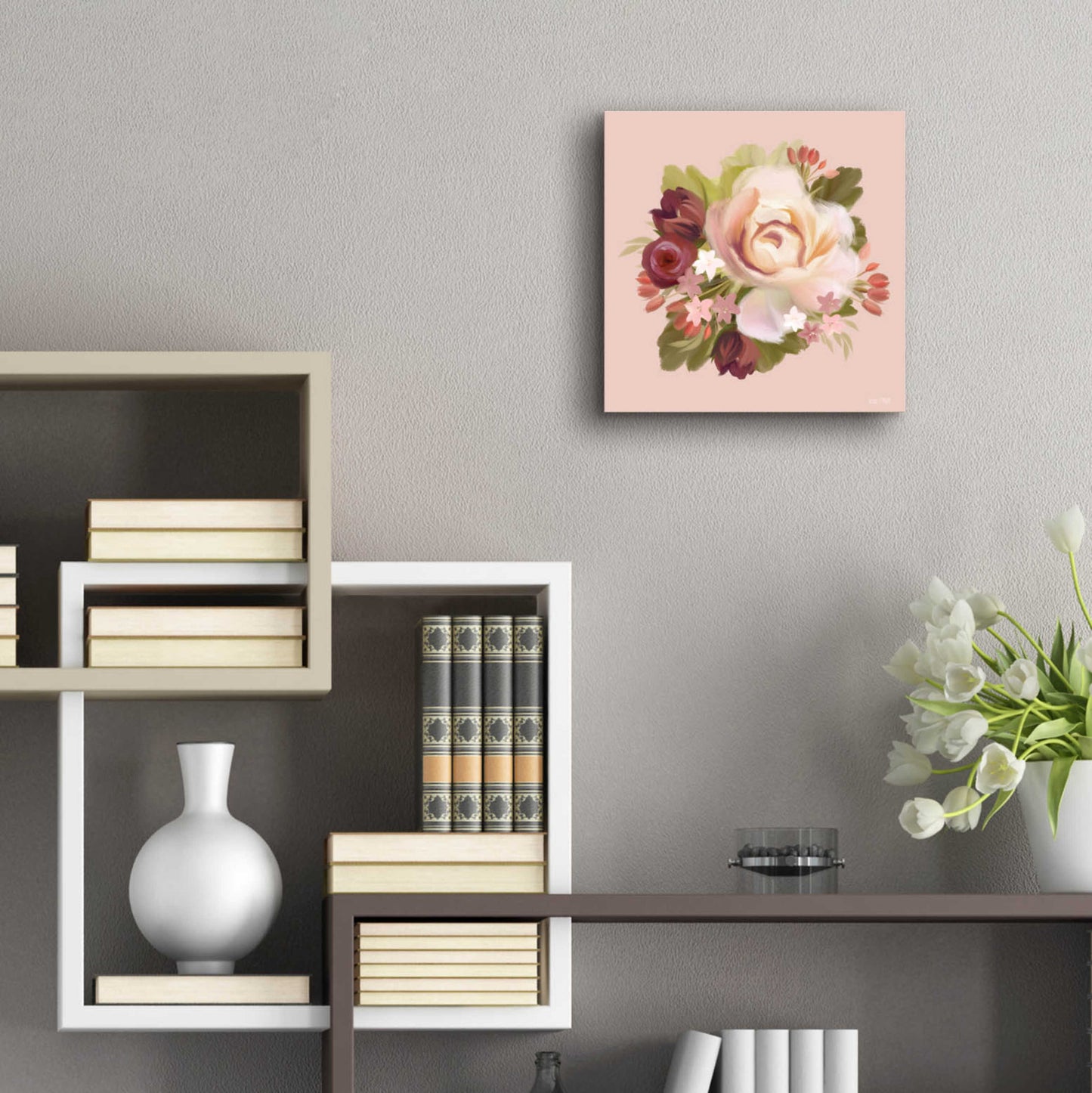 Epic Art 'Blush Blossoms' by House Fenway, Acrylic Glass Wall Art,12x12