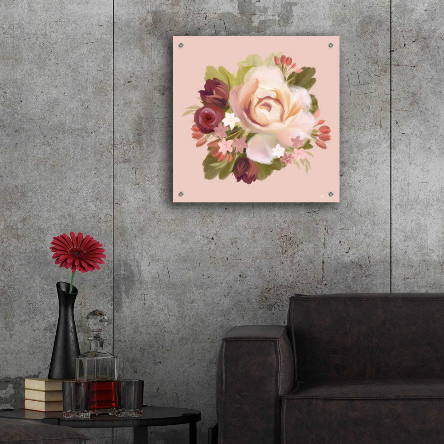 Epic Art 'Blush Blossoms' by House Fenway, Acrylic Glass Wall Art,24x24