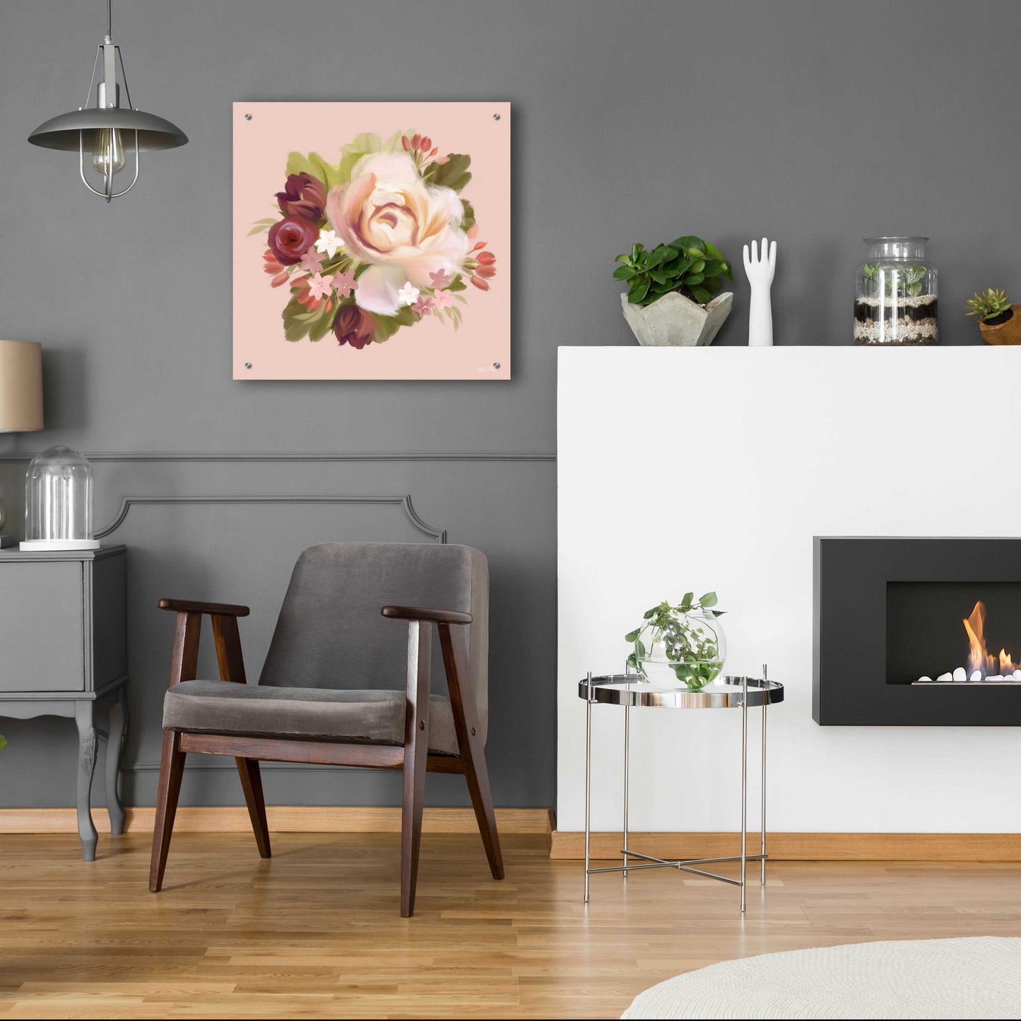 Epic Art 'Blush Blossoms' by House Fenway, Acrylic Glass Wall Art,24x24