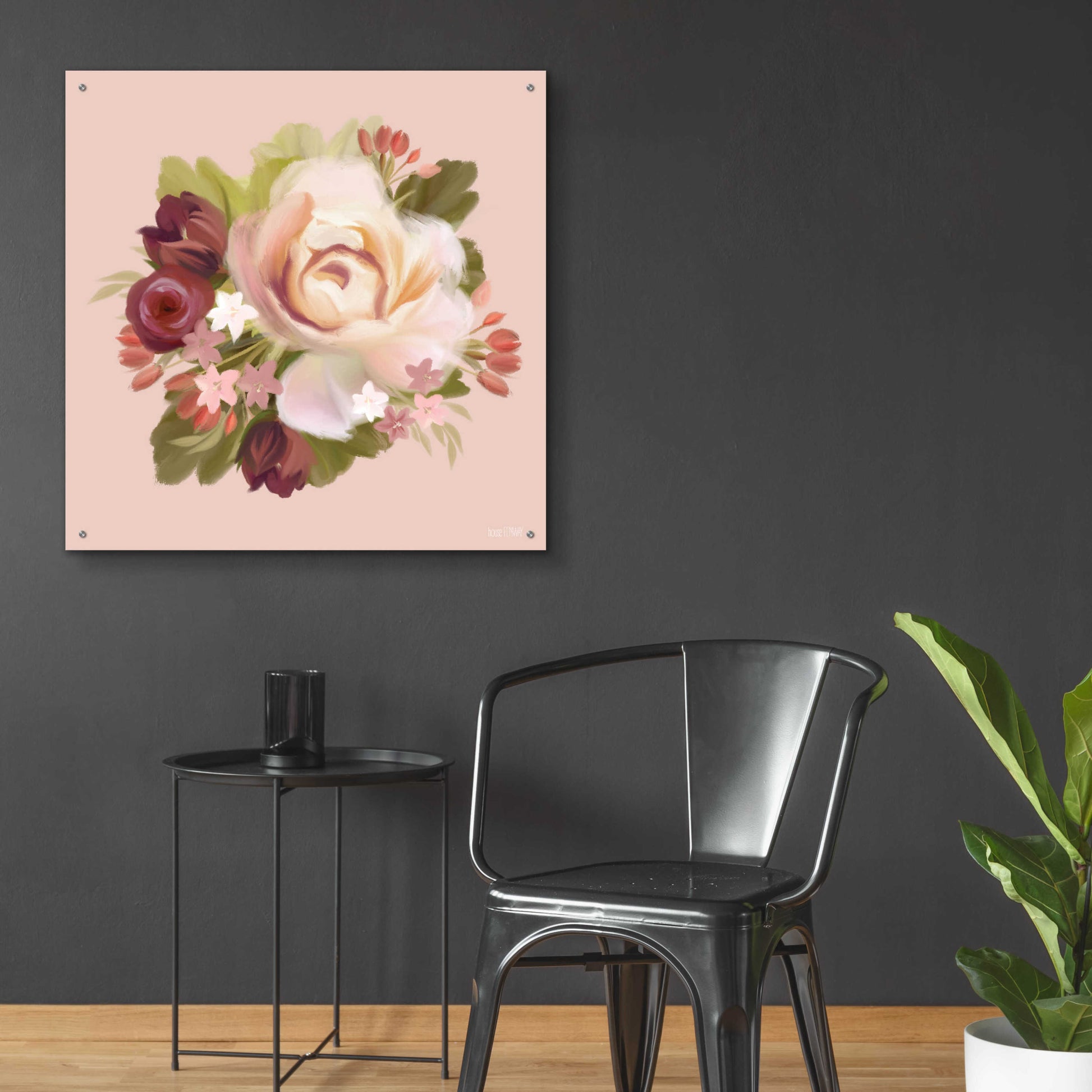 Epic Art 'Blush Blossoms' by House Fenway, Acrylic Glass Wall Art,36x36