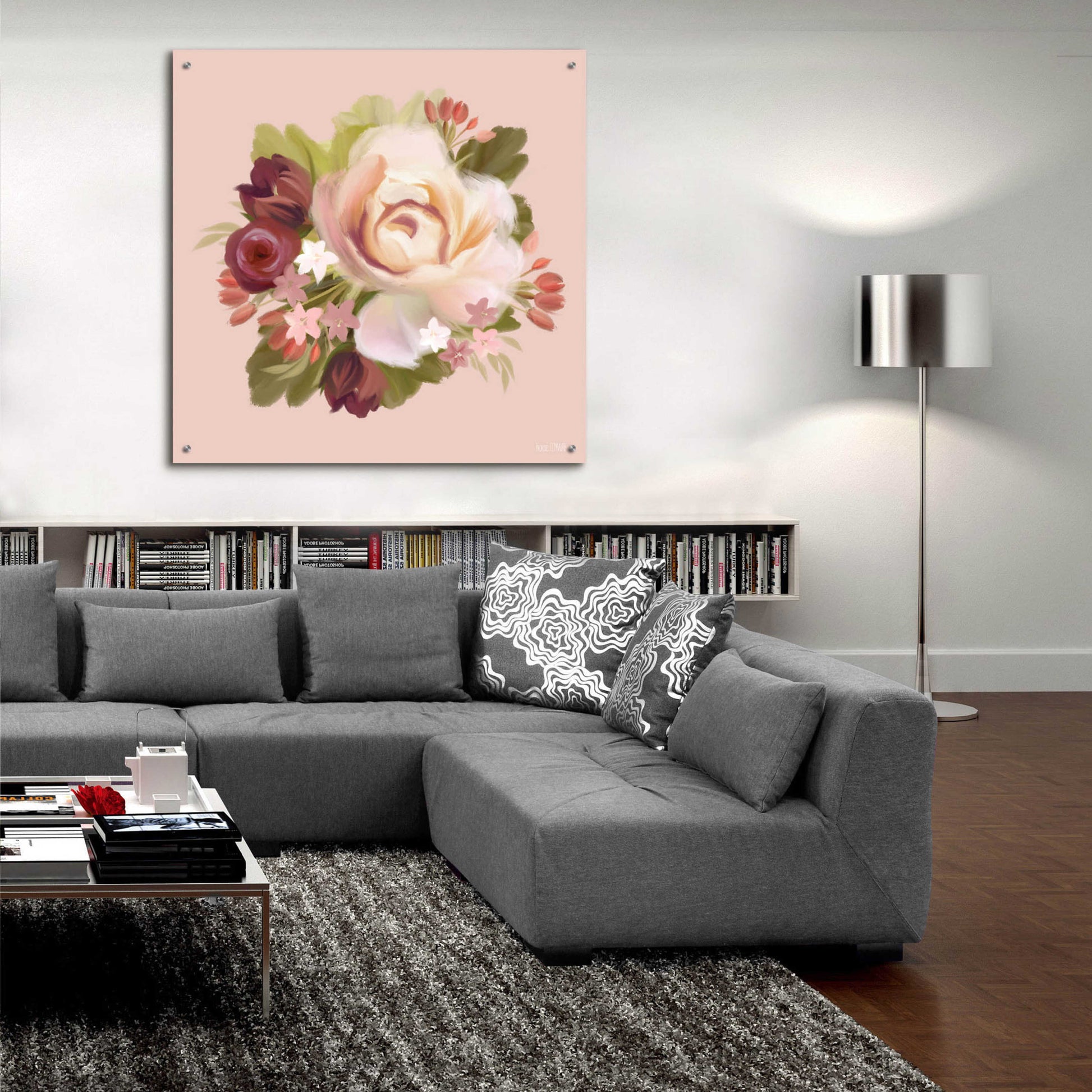 Epic Art 'Blush Blossoms' by House Fenway, Acrylic Glass Wall Art,36x36