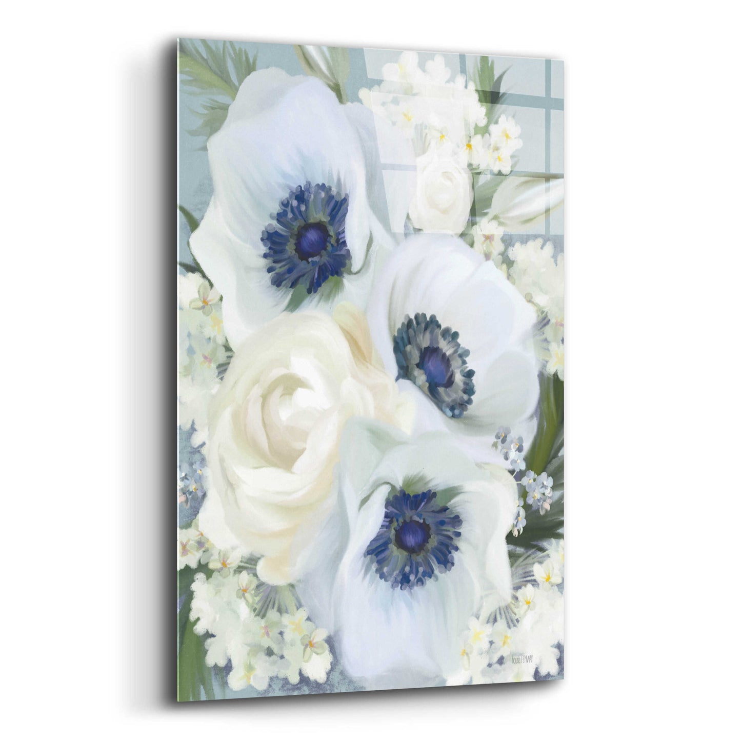 Epic Art 'Anemones in Blue I' by House Fenway, Acrylic Glass Wall Art,12x16