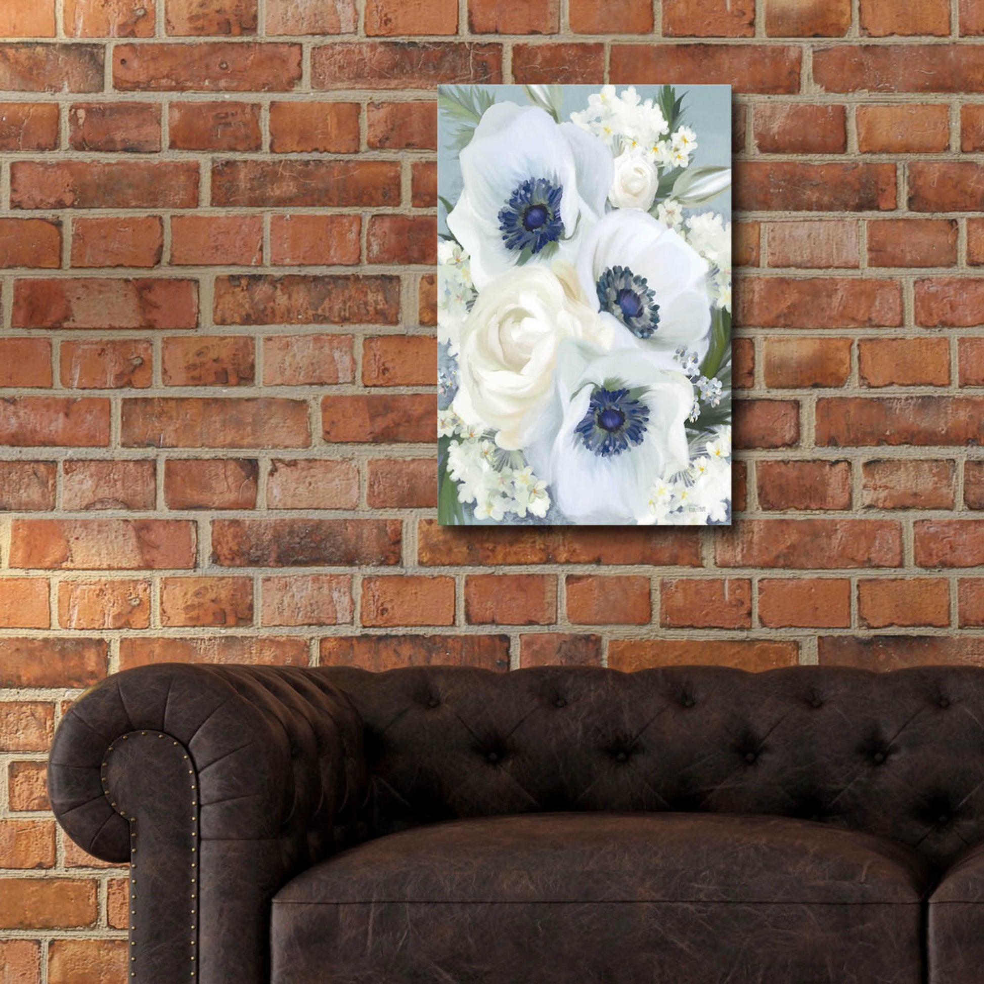 Epic Art 'Anemones in Blue I' by House Fenway, Acrylic Glass Wall Art,16x24