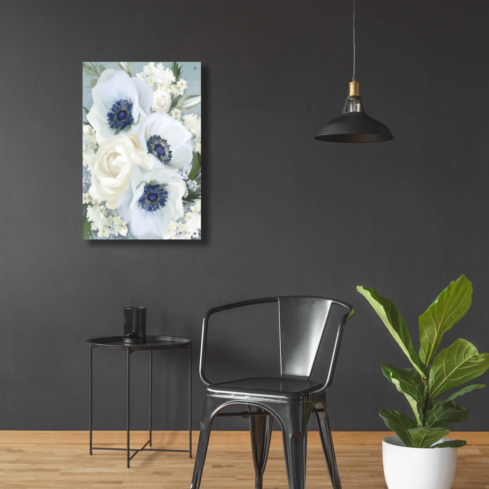 Epic Art 'Anemones in Blue I' by House Fenway, Acrylic Glass Wall Art,24x36