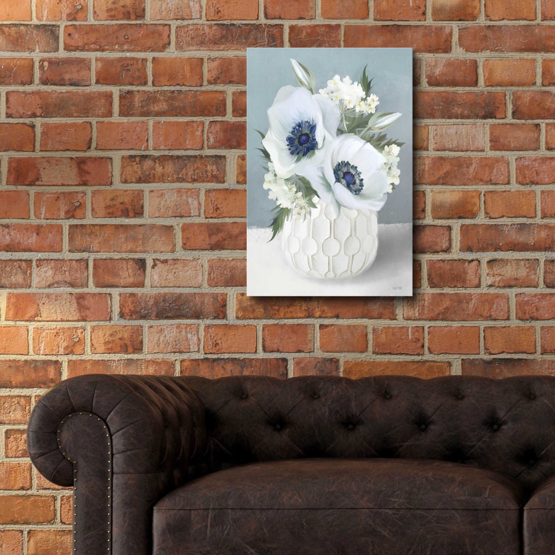 Epic Art 'Anemones in Blue II' by House Fenway, Acrylic Glass Wall Art,16x24