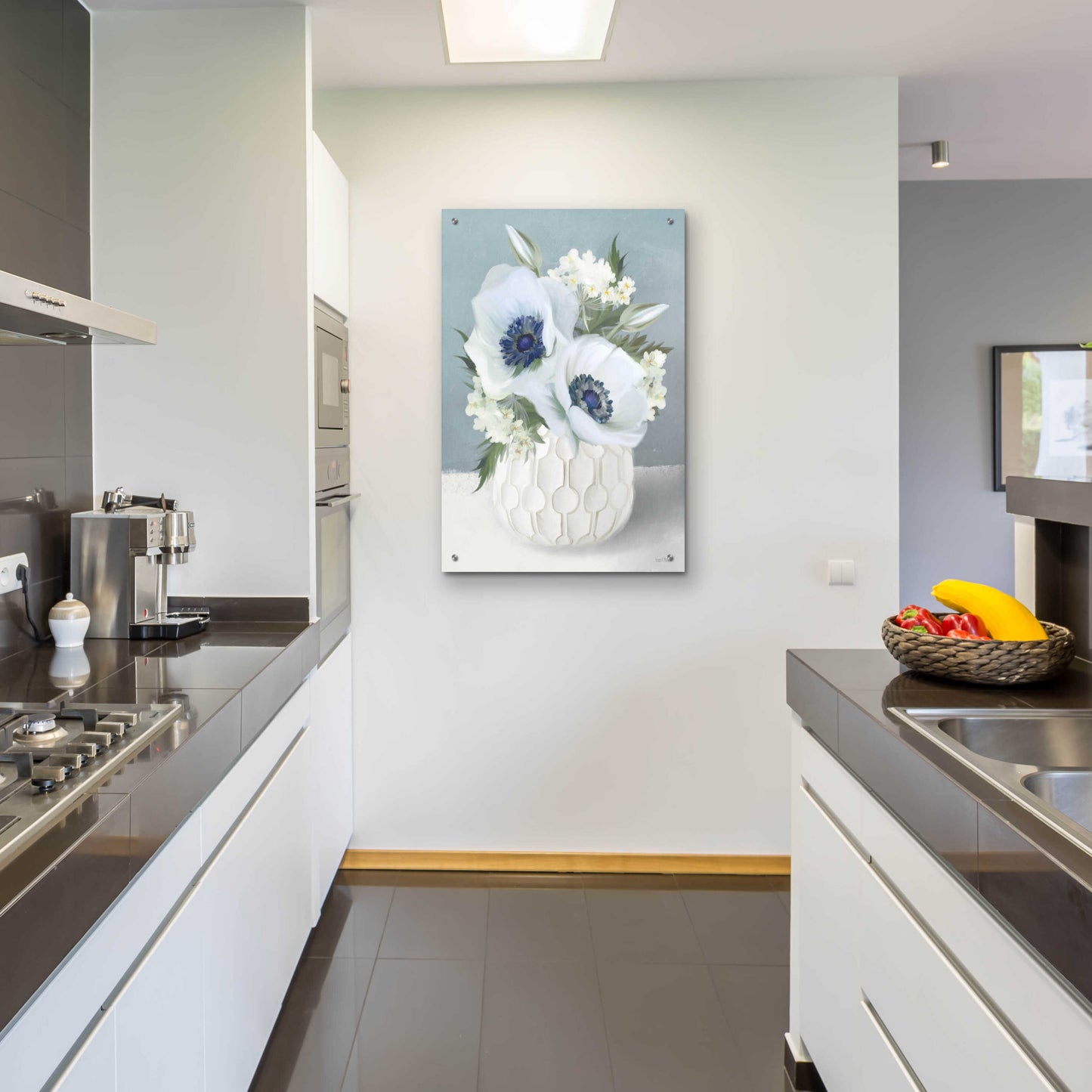 Epic Art 'Anemones in Blue II' by House Fenway, Acrylic Glass Wall Art,24x36