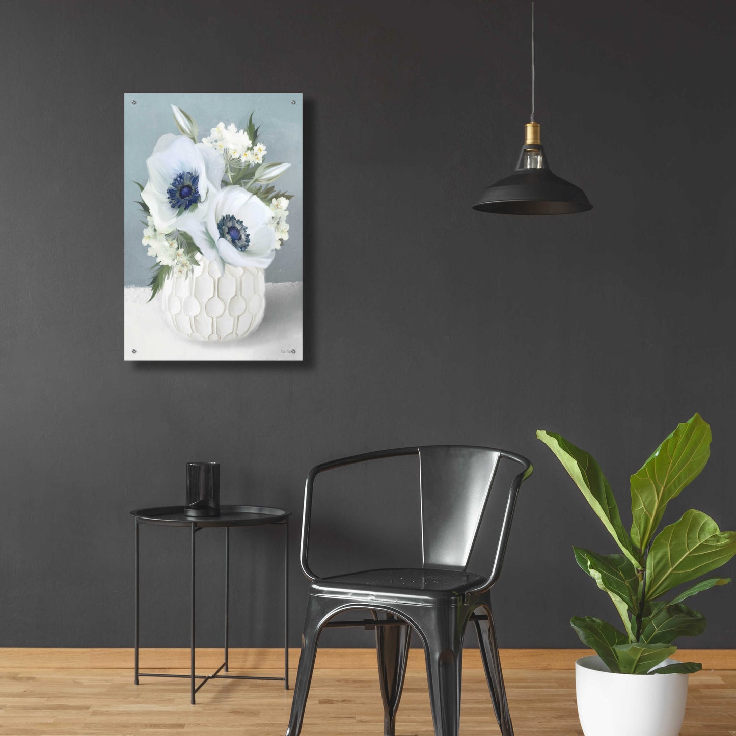 Epic Art 'Anemones in Blue II' by House Fenway, Acrylic Glass Wall Art,24x36