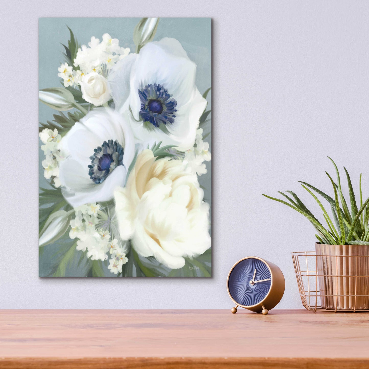 Epic Art 'Anemones in Blue III' by House Fenway, Acrylic Glass Wall Art,12x16