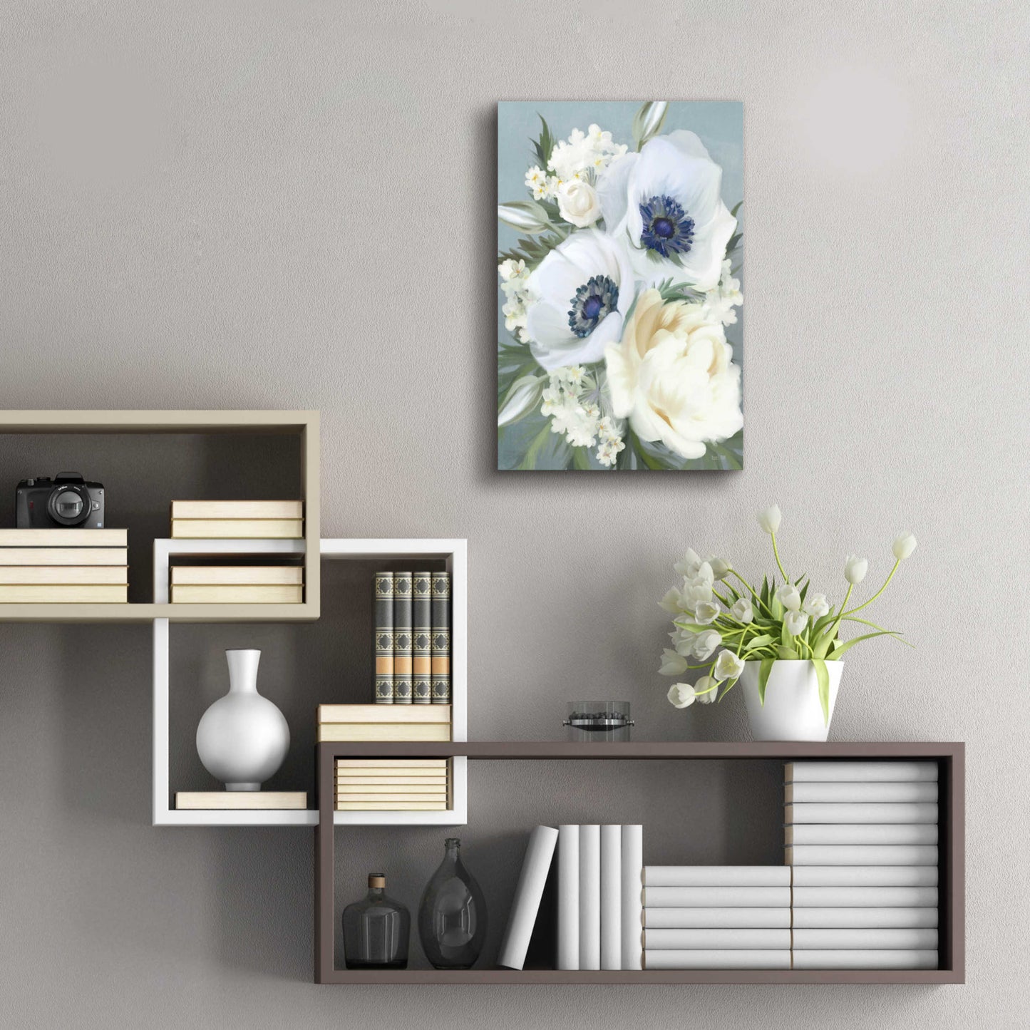 Epic Art 'Anemones in Blue III' by House Fenway, Acrylic Glass Wall Art,16x24