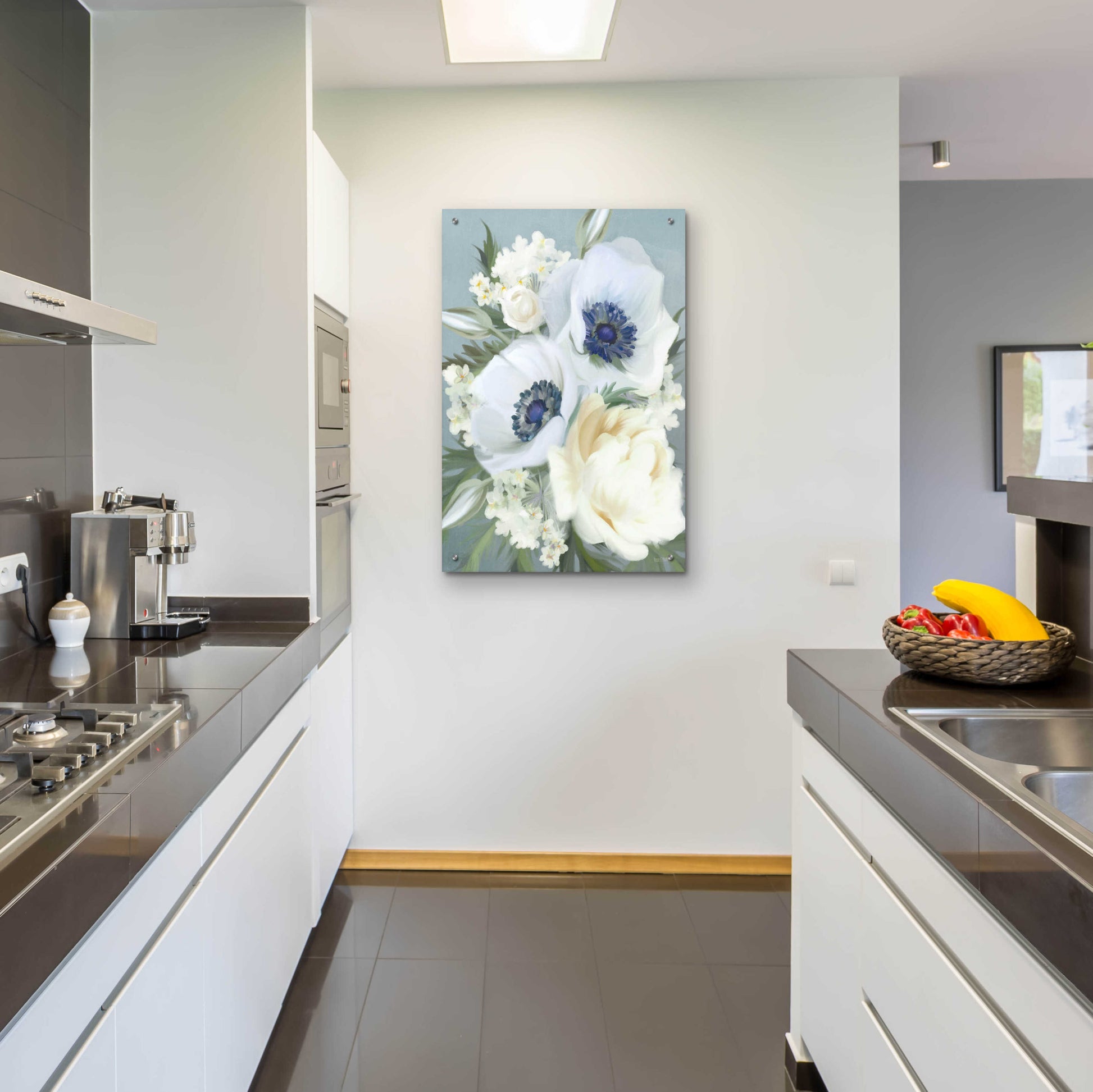 Epic Art 'Anemones in Blue III' by House Fenway, Acrylic Glass Wall Art,24x36