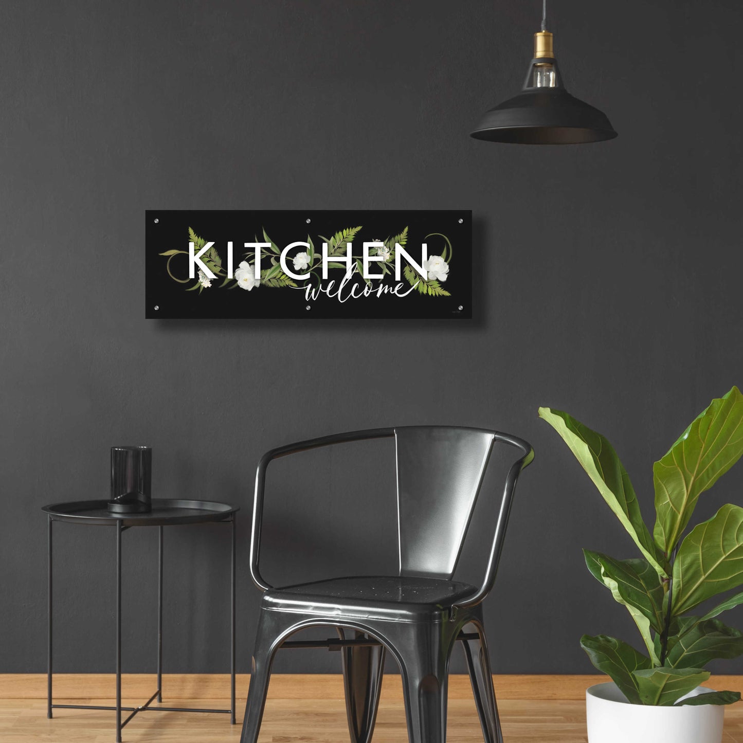 Epic Art 'Kitchen Welcome' by House Fenway, Acrylic Glass Wall Art,36x12