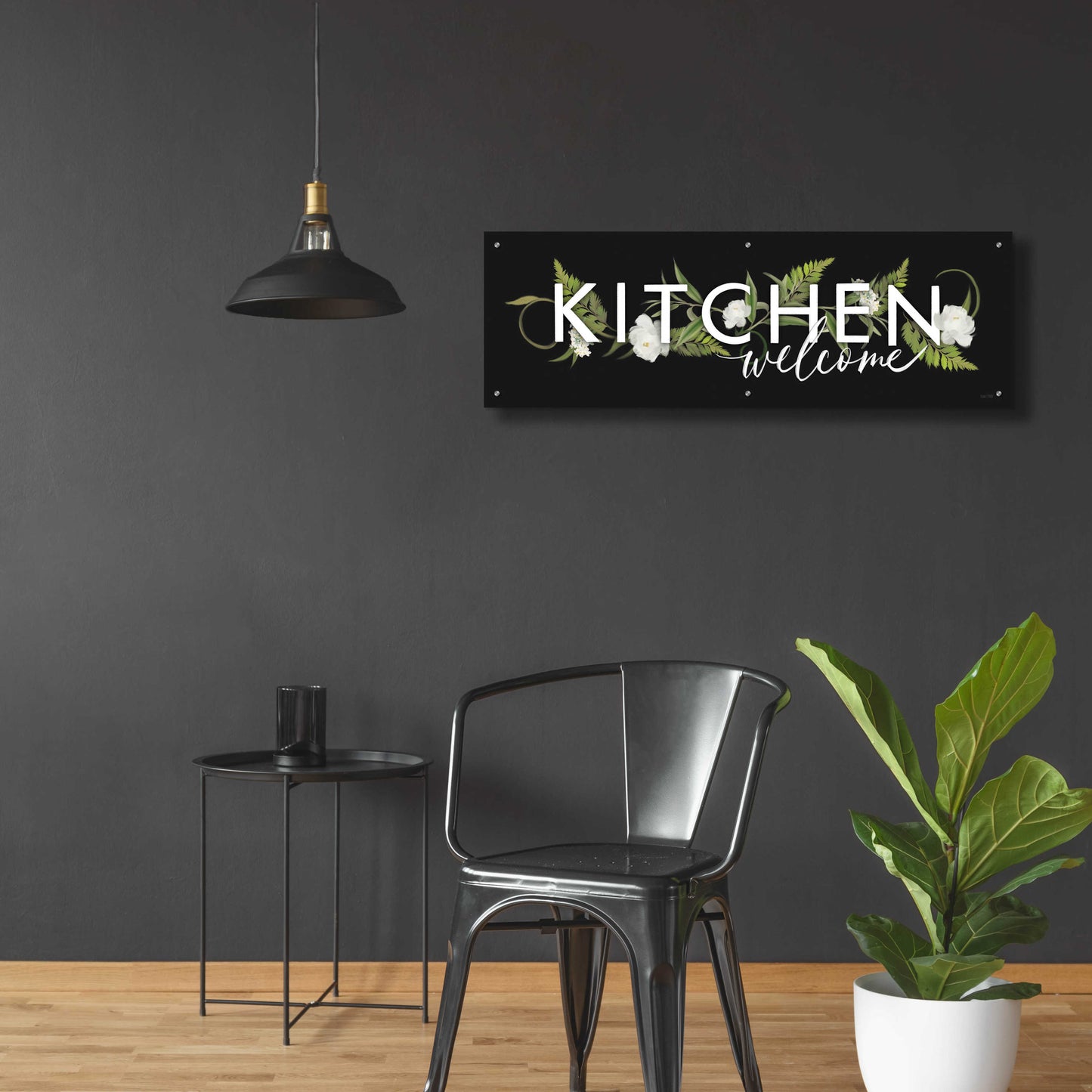 Epic Art 'Kitchen Welcome' by House Fenway, Acrylic Glass Wall Art,48x16