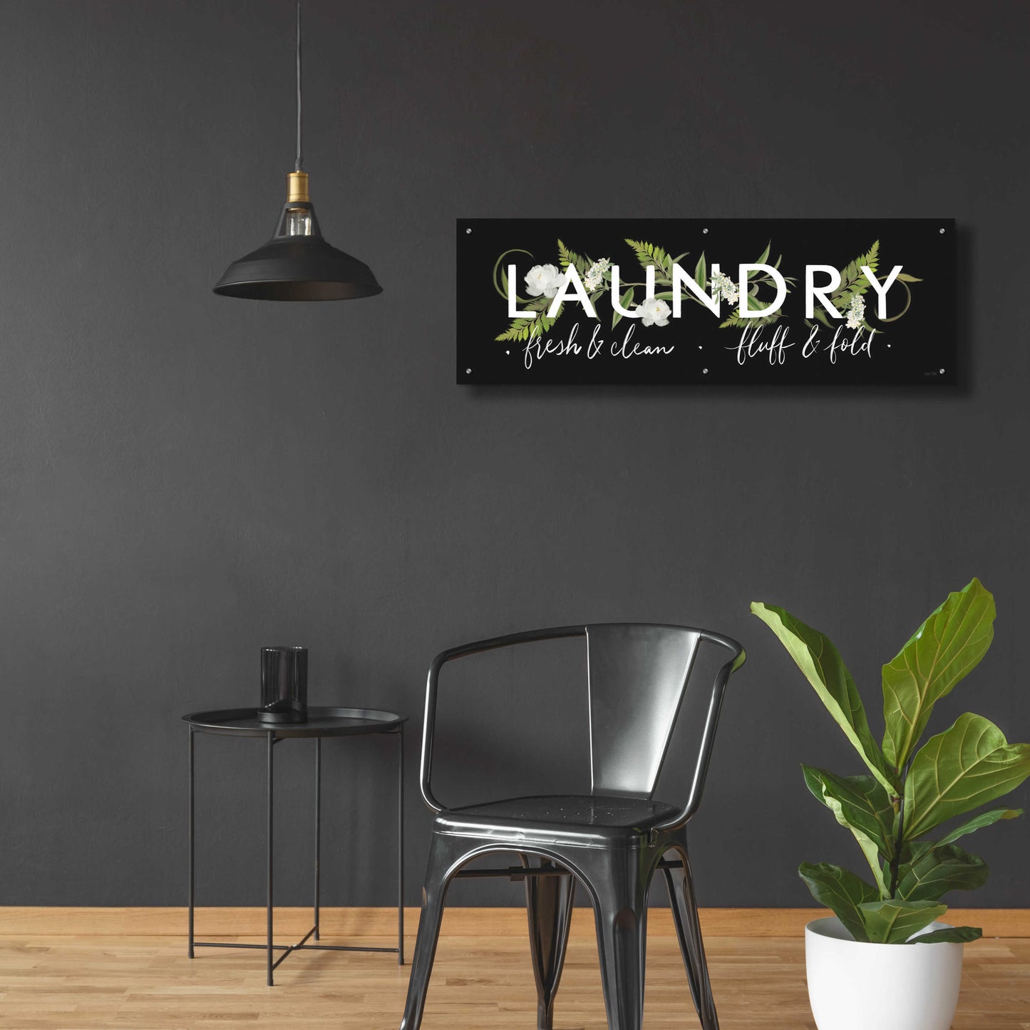 Epic Art 'Laundry Sign' by House Fenway, Acrylic Glass Wall Art,48x16