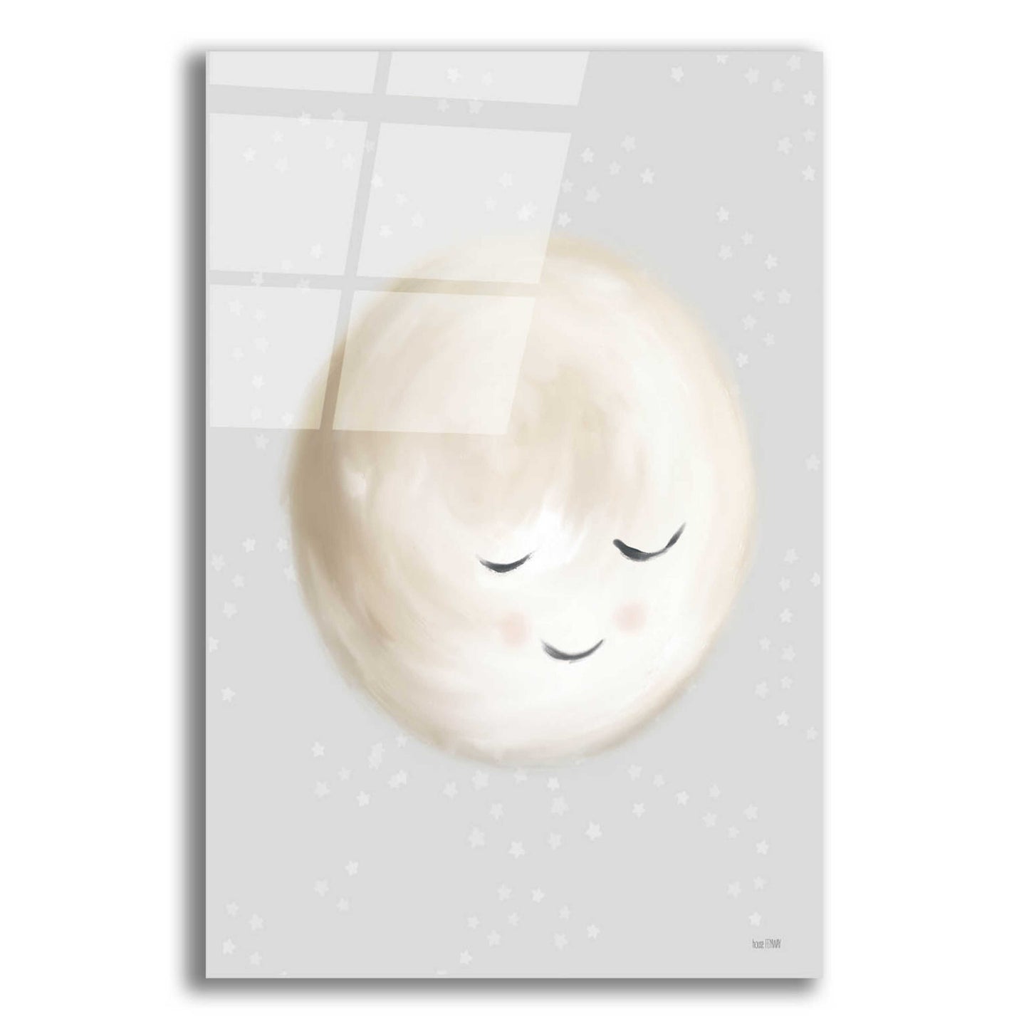 Epic Art 'Happy Little Moon I  ' by House Fenway, Acrylic Glass Wall Art,16x24