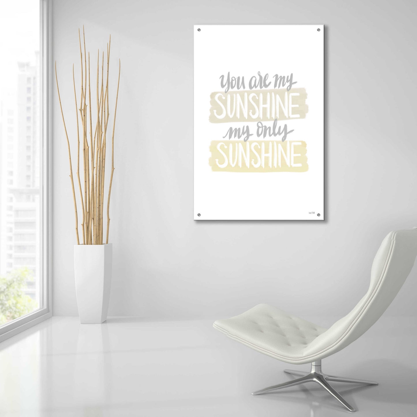 Epic Art 'You Are My Sunshine   ' by House Fenway, Acrylic Glass Wall Art,24x36