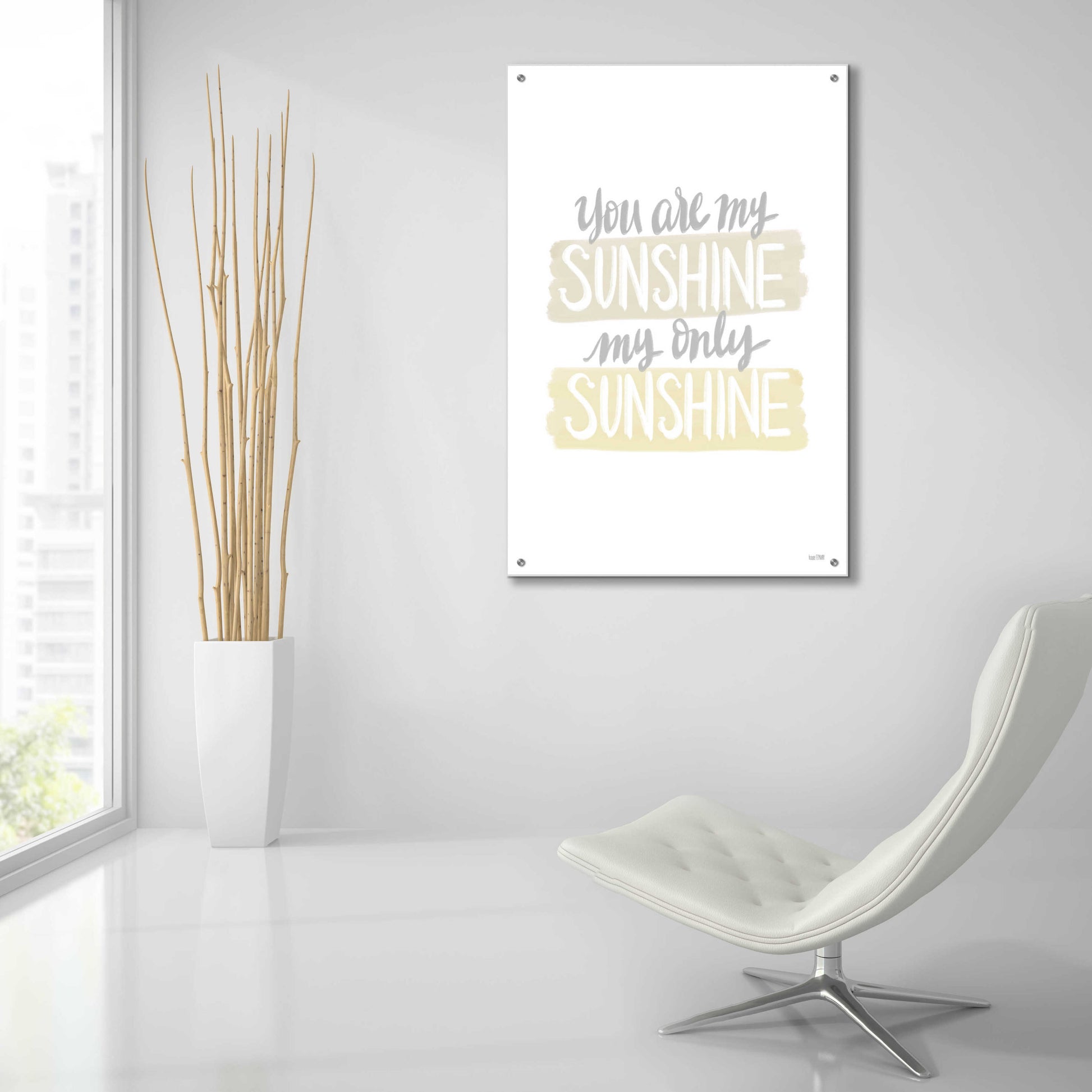 Epic Art 'You Are My Sunshine   ' by House Fenway, Acrylic Glass Wall Art,24x36