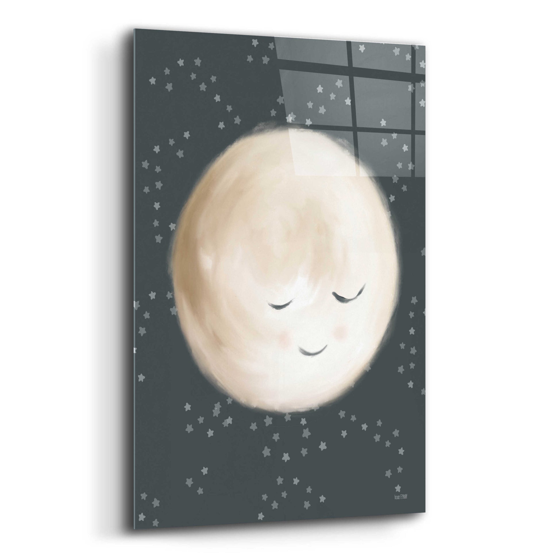 Epic Art 'Happy Little Moon II  ' by House Fenway, Acrylic Glass Wall Art,12x16