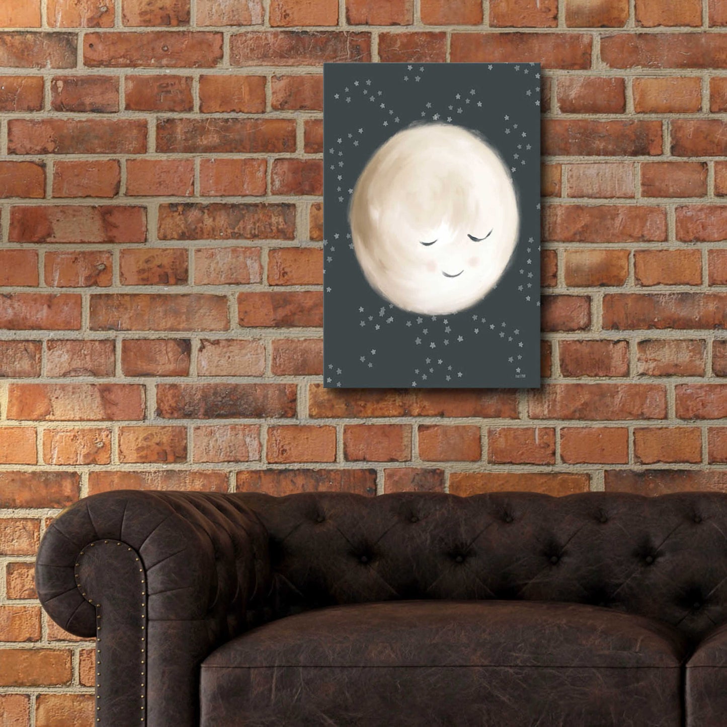 Epic Art 'Happy Little Moon II  ' by House Fenway, Acrylic Glass Wall Art,16x24