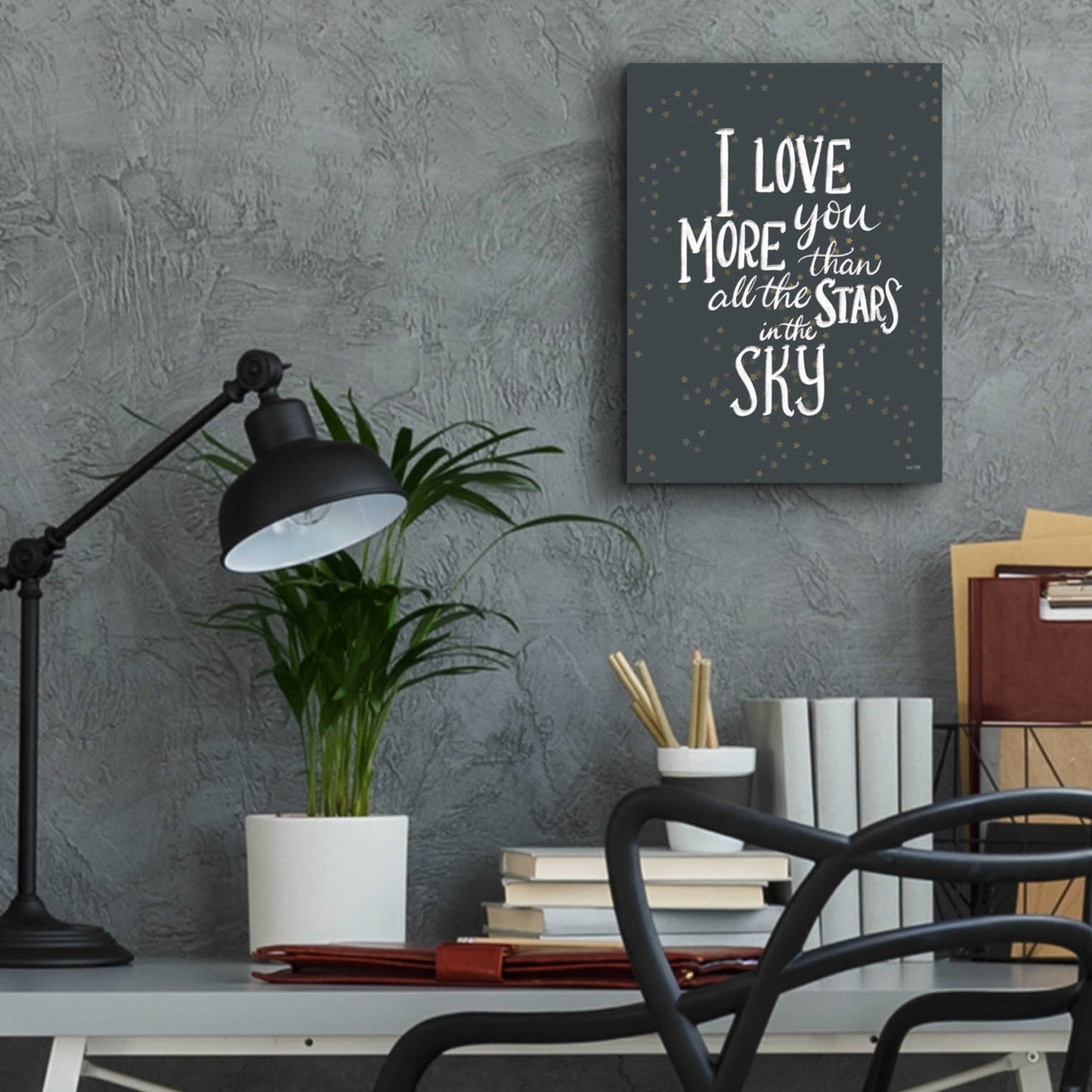 Epic Art 'I Love You More   ' by House Fenway, Acrylic Glass Wall Art,12x16