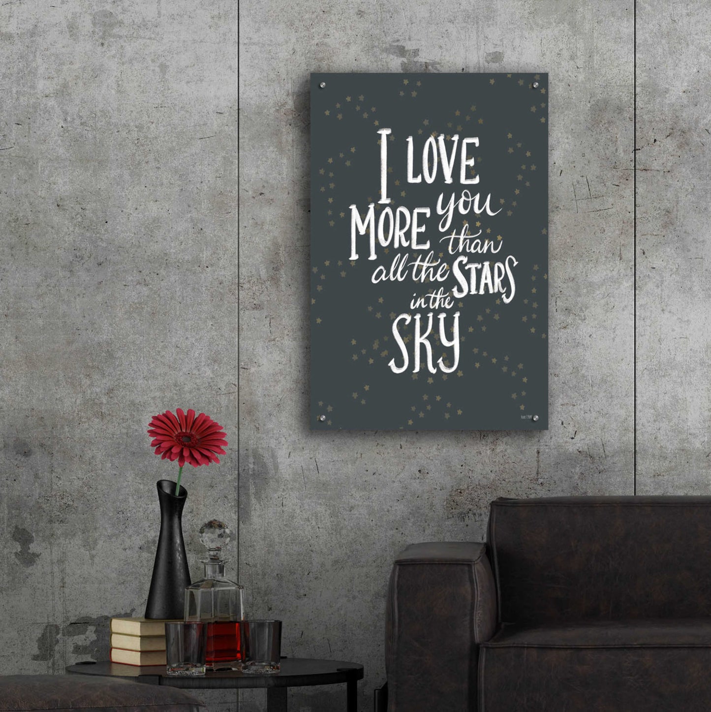 Epic Art 'I Love You More   ' by House Fenway, Acrylic Glass Wall Art,24x36