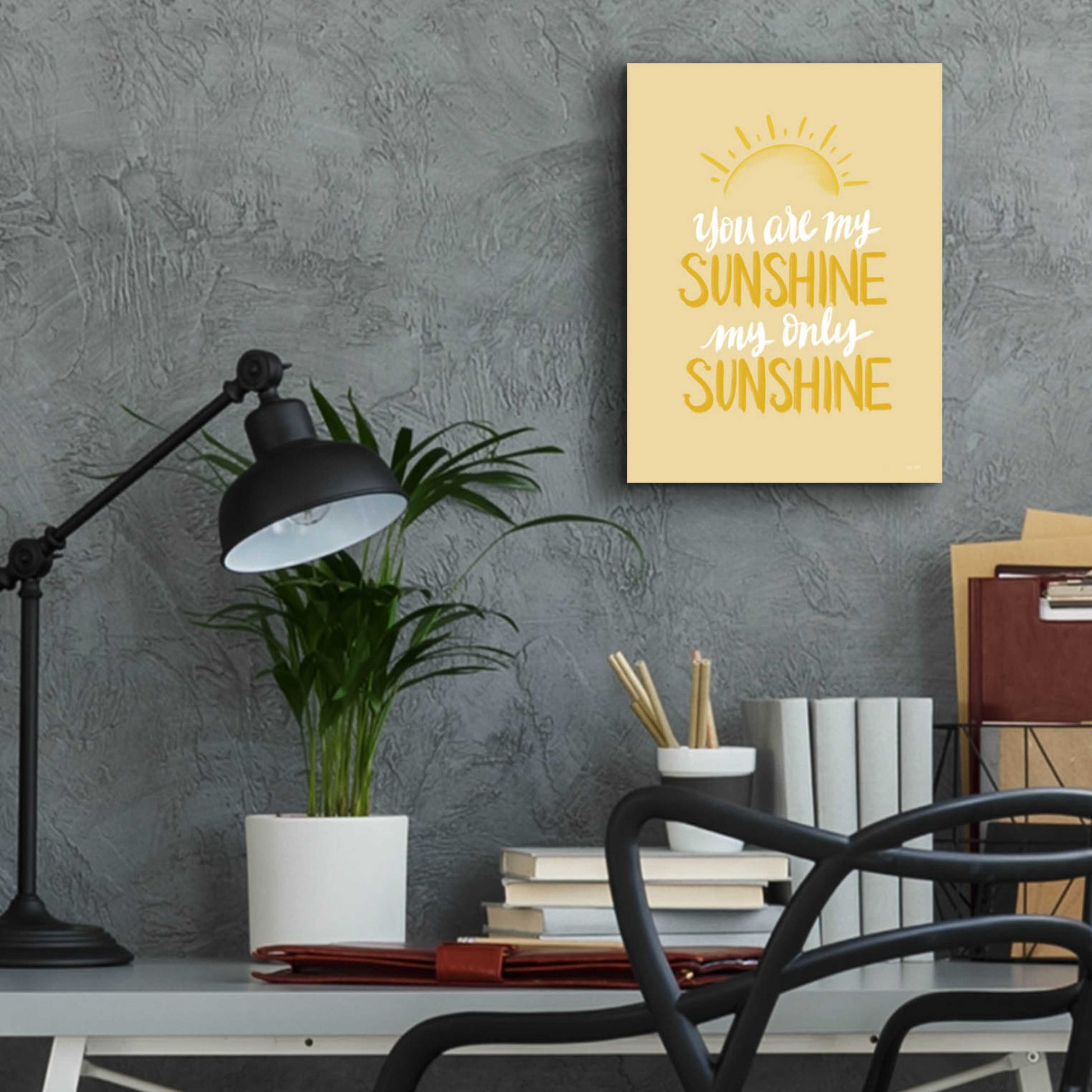 Epic Art 'You Are My Sunshine    ' by House Fenway, Acrylic Glass Wall Art,12x16