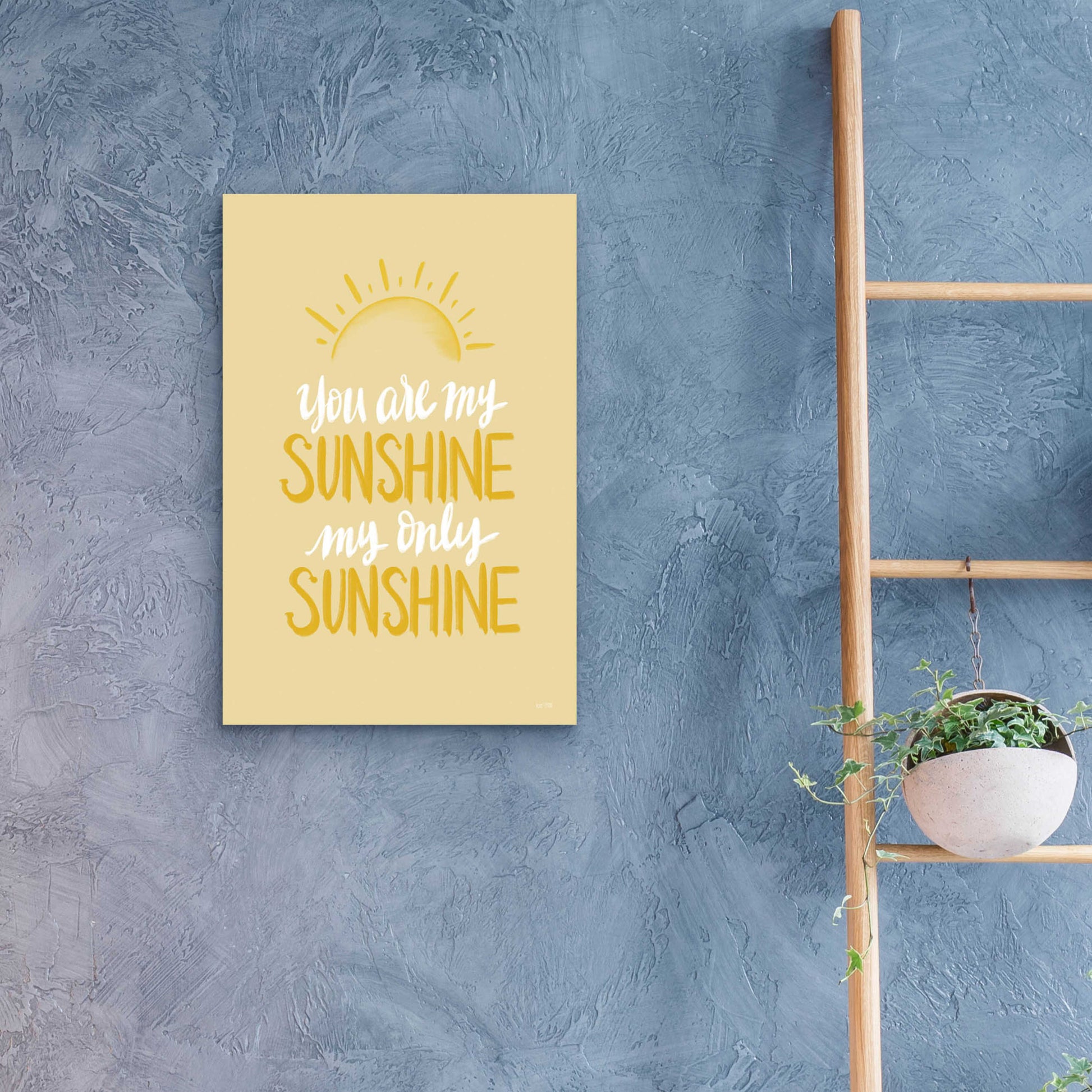 Epic Art 'You Are My Sunshine    ' by House Fenway, Acrylic Glass Wall Art,16x24