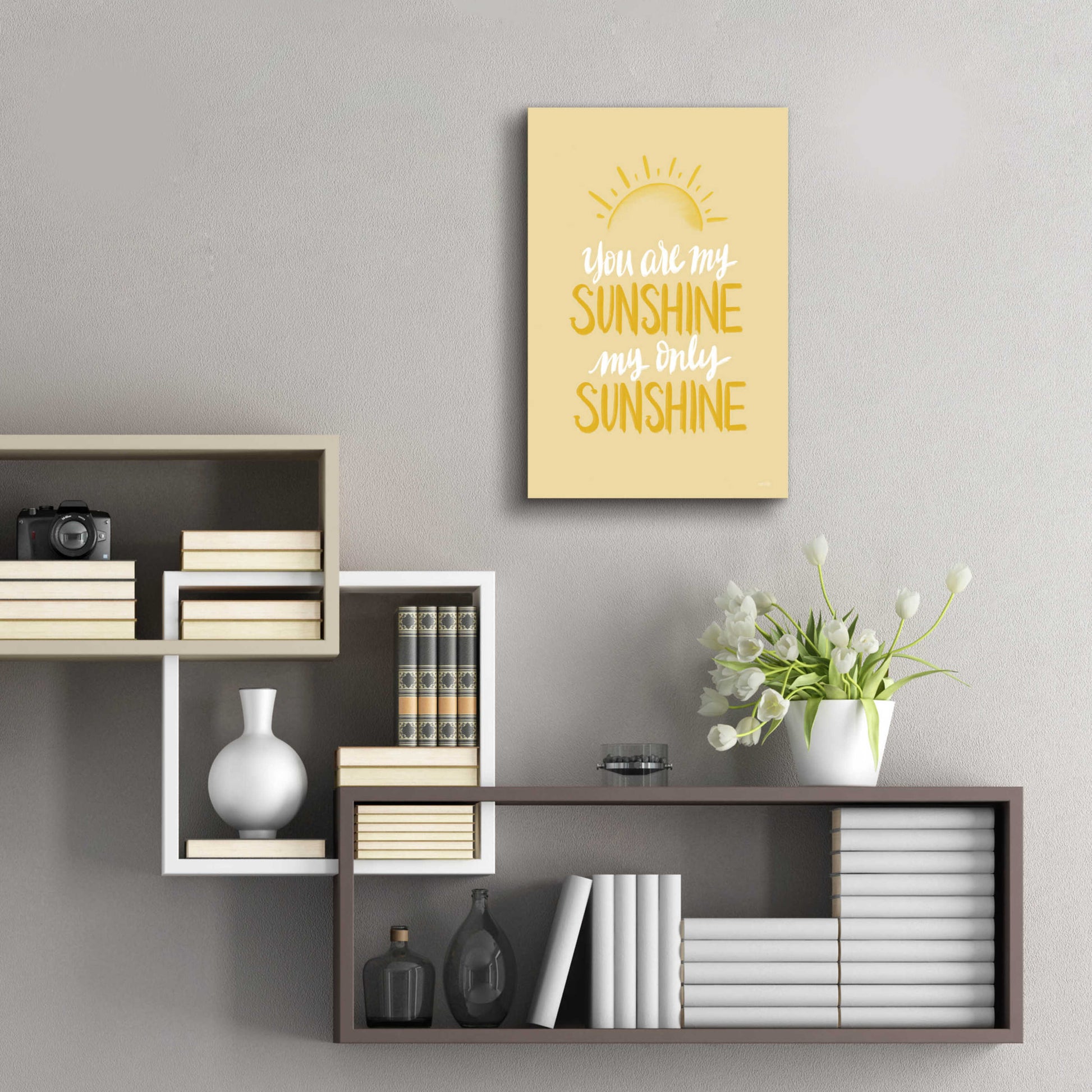 Epic Art 'You Are My Sunshine    ' by House Fenway, Acrylic Glass Wall Art,16x24